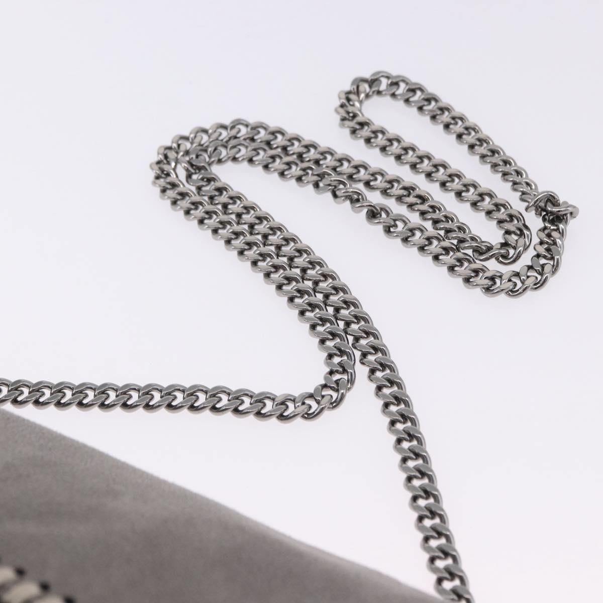 Stella MacCartney Falabella Chain Bag Polyester Gray Silver 364519 Auth BA15790A