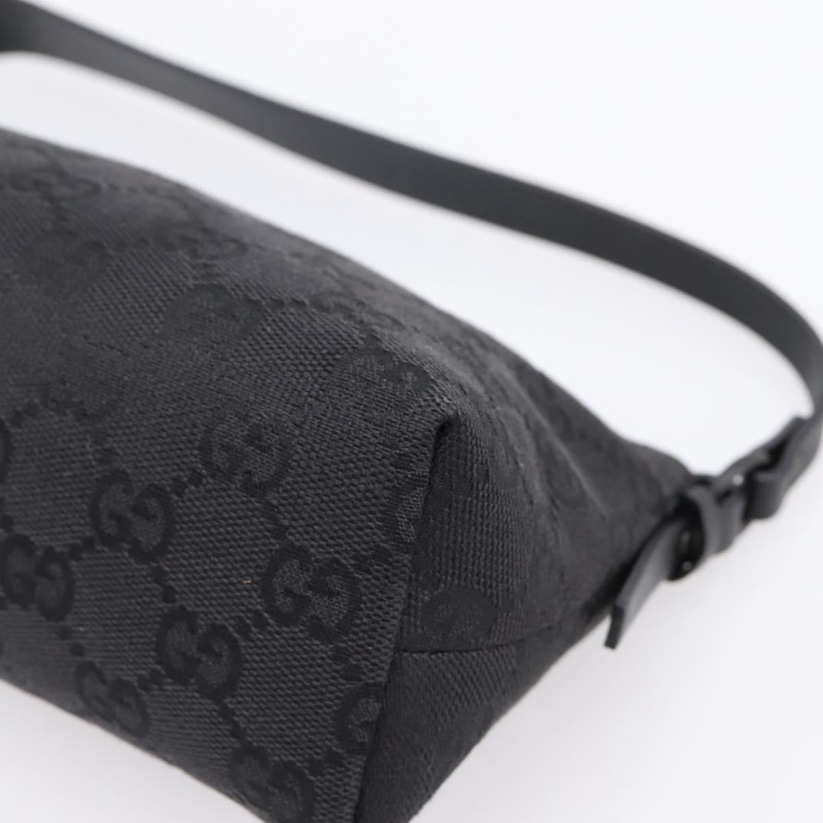 GUCCI GG Canvas Hand Bag Black Silver 103399 Auth BA15792V