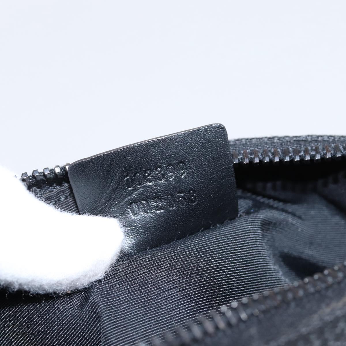 GUCCI GG Canvas Hand Bag Black Silver 103399 Auth BA15792V