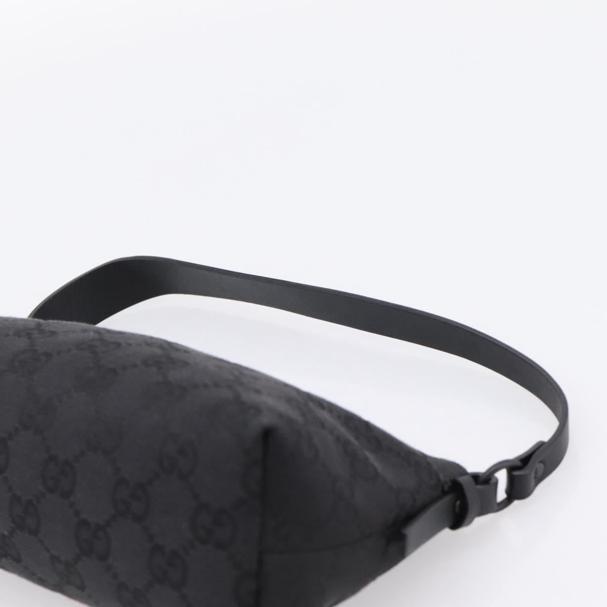 GUCCI GG Canvas Hand Bag Black Silver 103399 Auth BA15792V