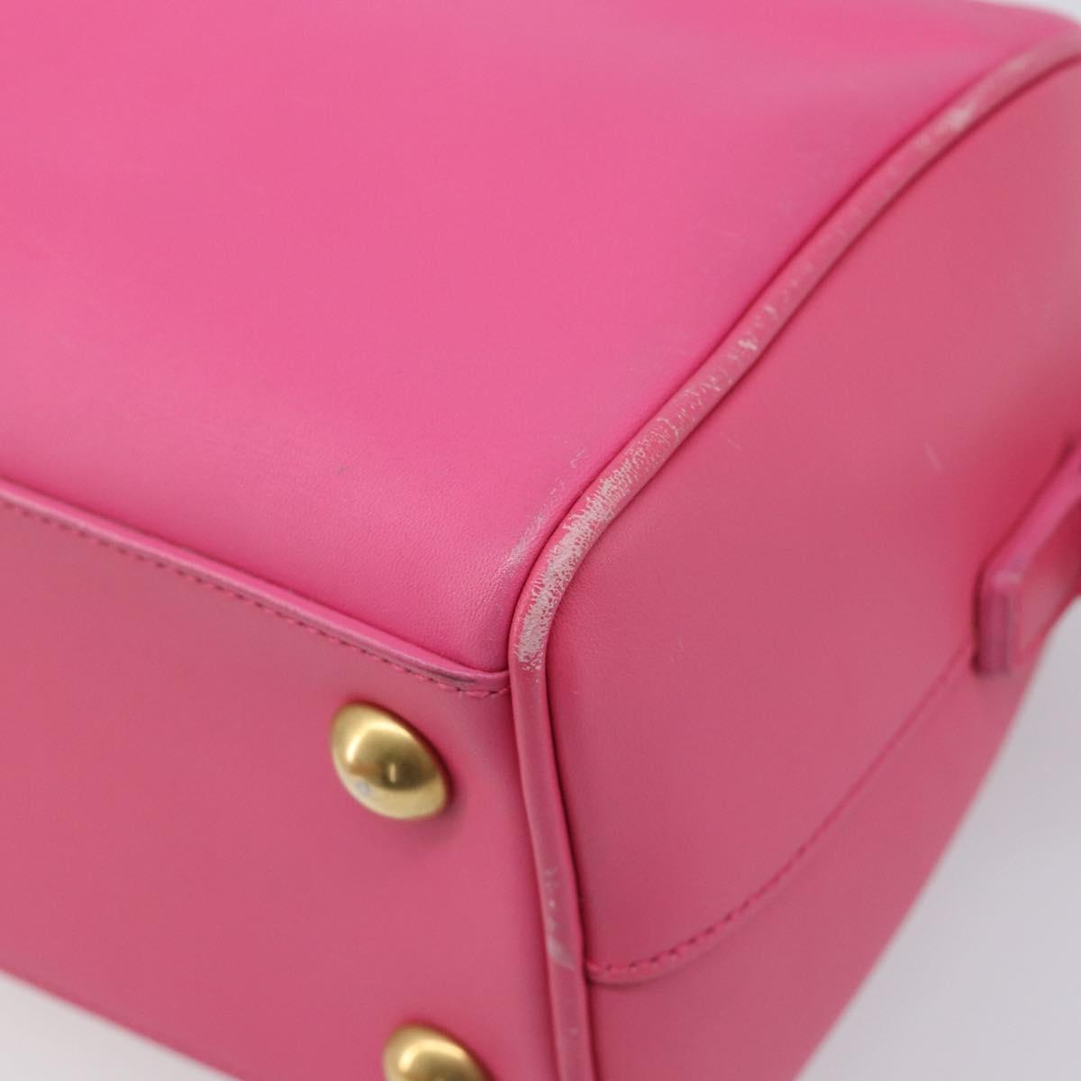 SAINT LAURENT Baby Duffel Hand Bag Leather 2way Pink Gold Auth BA15793V