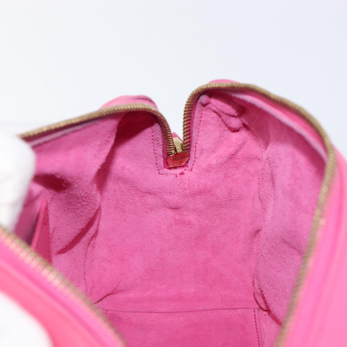 SAINT LAURENT Baby Duffel Hand Bag Leather 2way Pink Gold Auth BA15793V