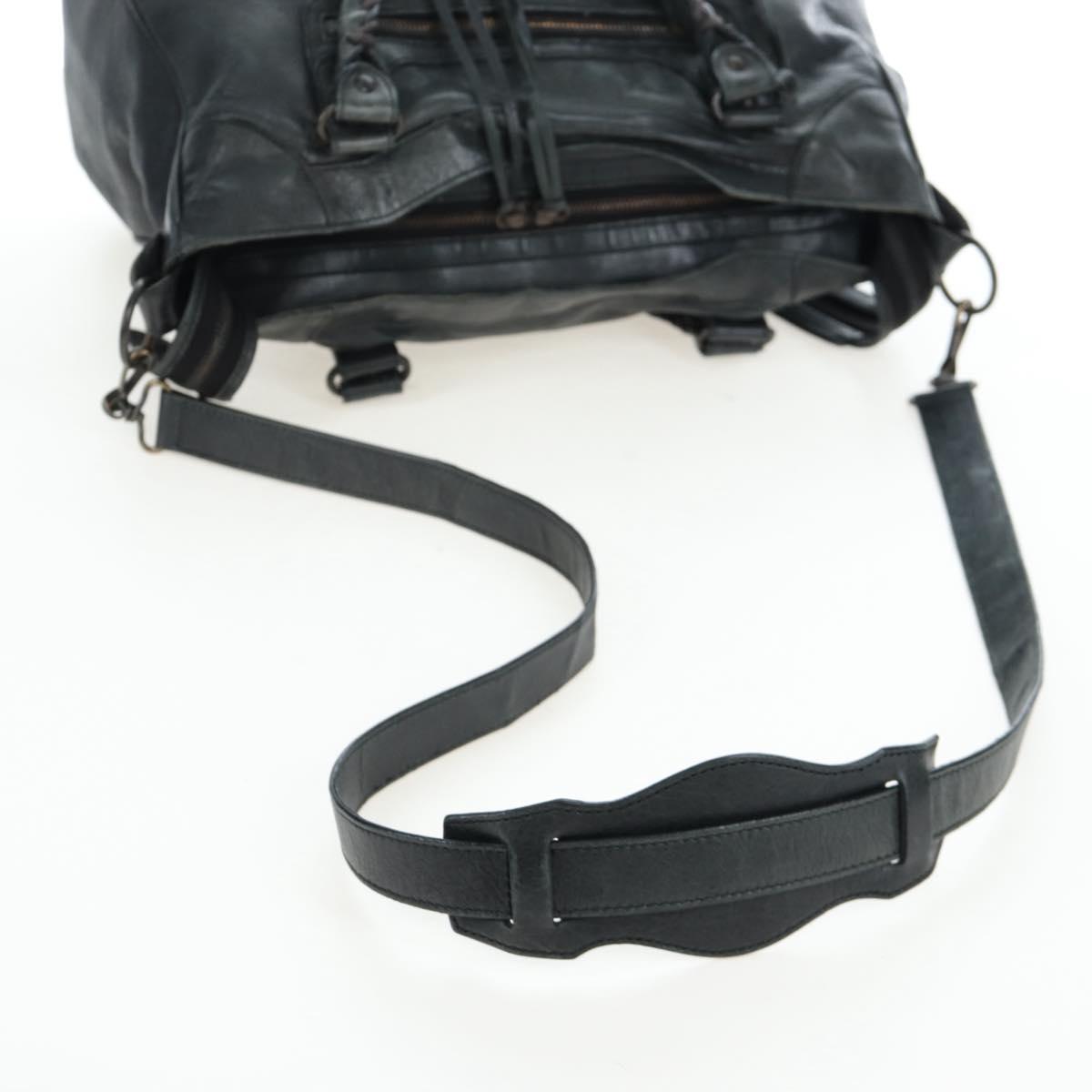 BALENCIAGA Classic Vero Hand Bag Leather 2way Black 235216 Auth BA15797V