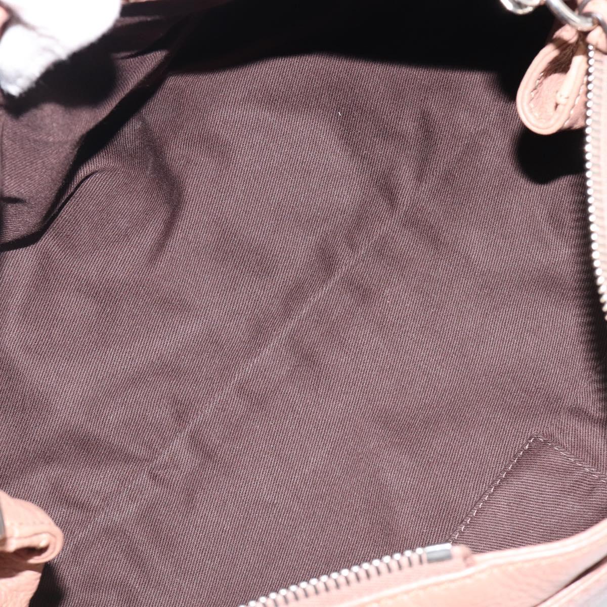 Chloe Paddington Hand Bag Leather Beige Gold Silver Auth BA15798V