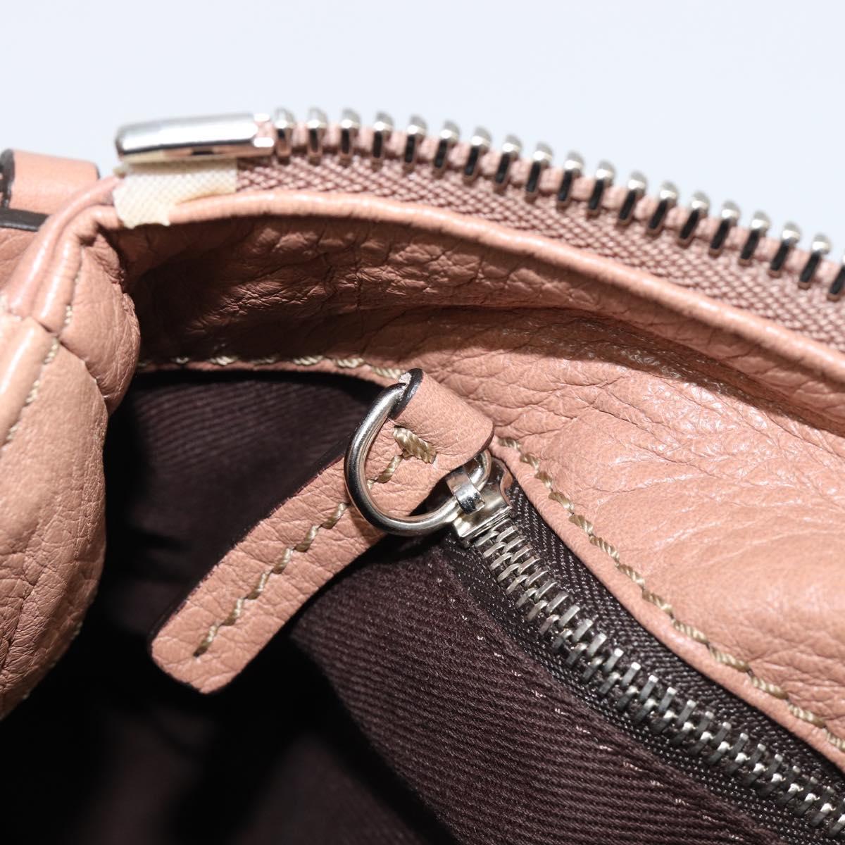 Chloe Paddington Hand Bag Leather Beige Gold Silver Auth BA15798V
