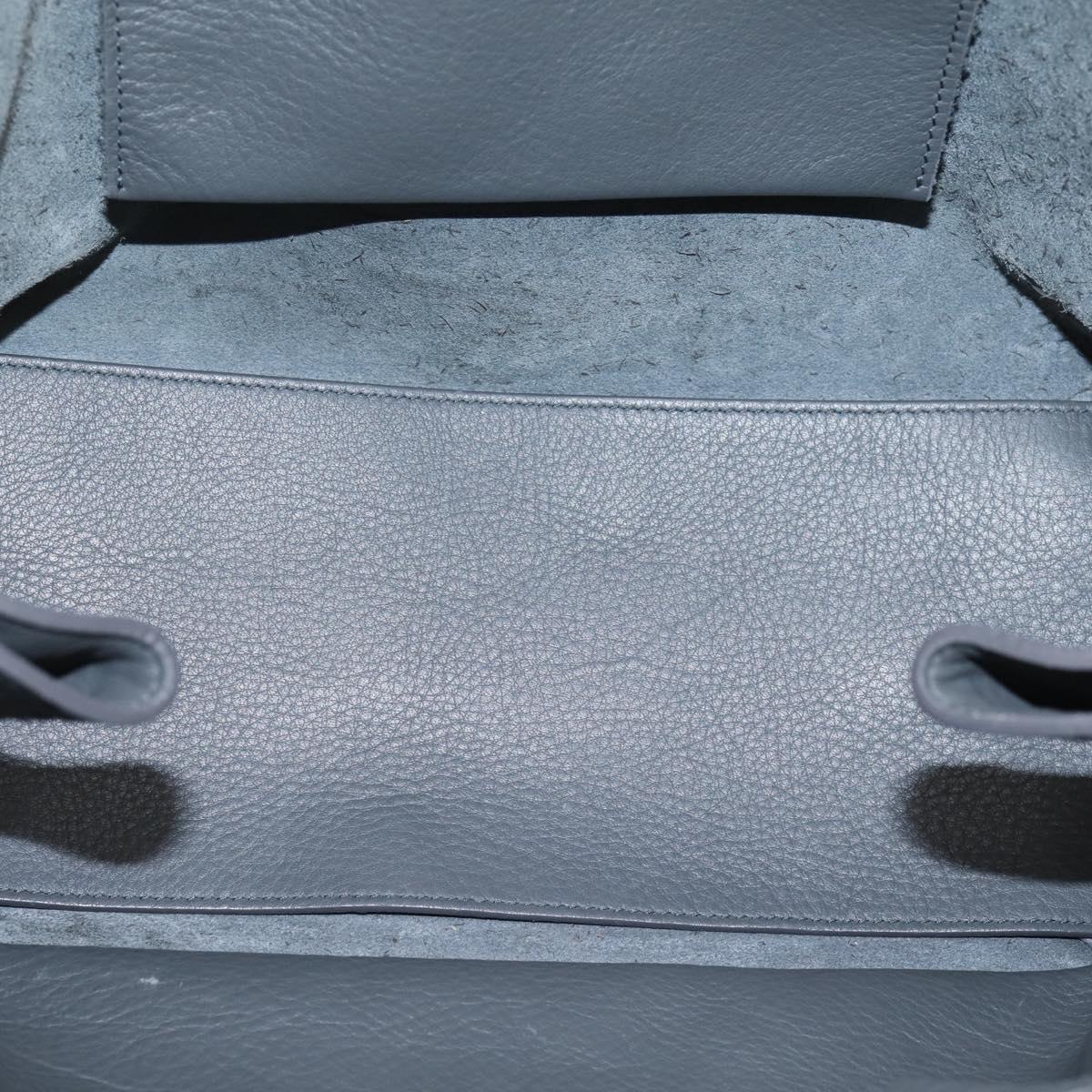 BALENCIAGA Paper B4 Hand Bag Leather Gray Silver 432596 Auth BA15802V