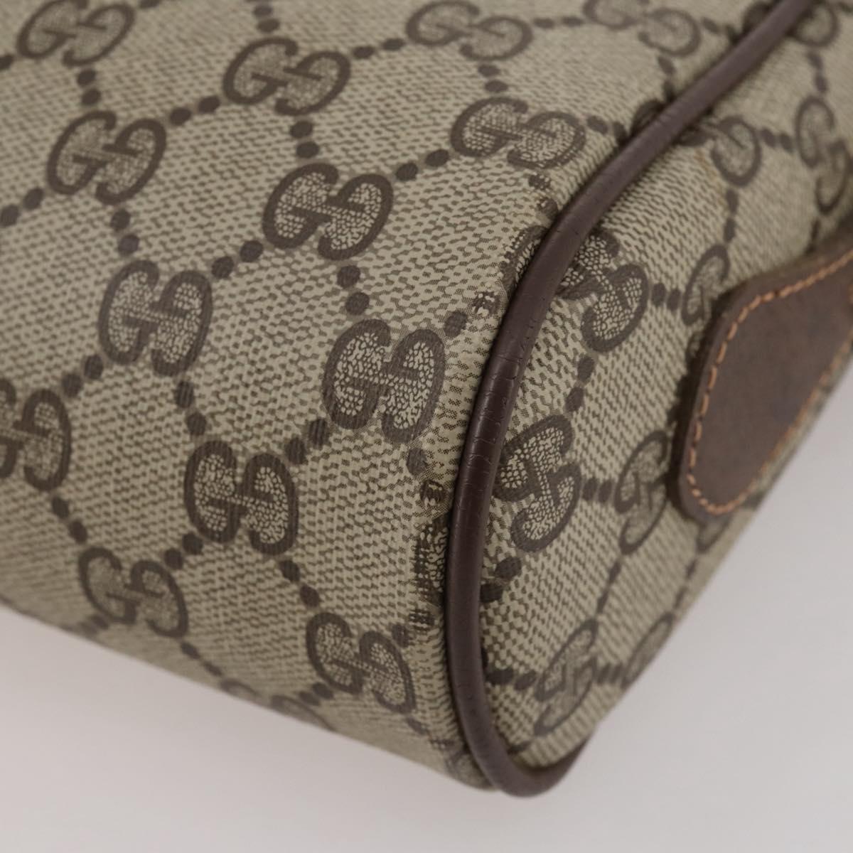 GUCCI GG Supreme Web Sherry Line Shoulder Bag PVC Beige 56 02 087 Auth BA15803