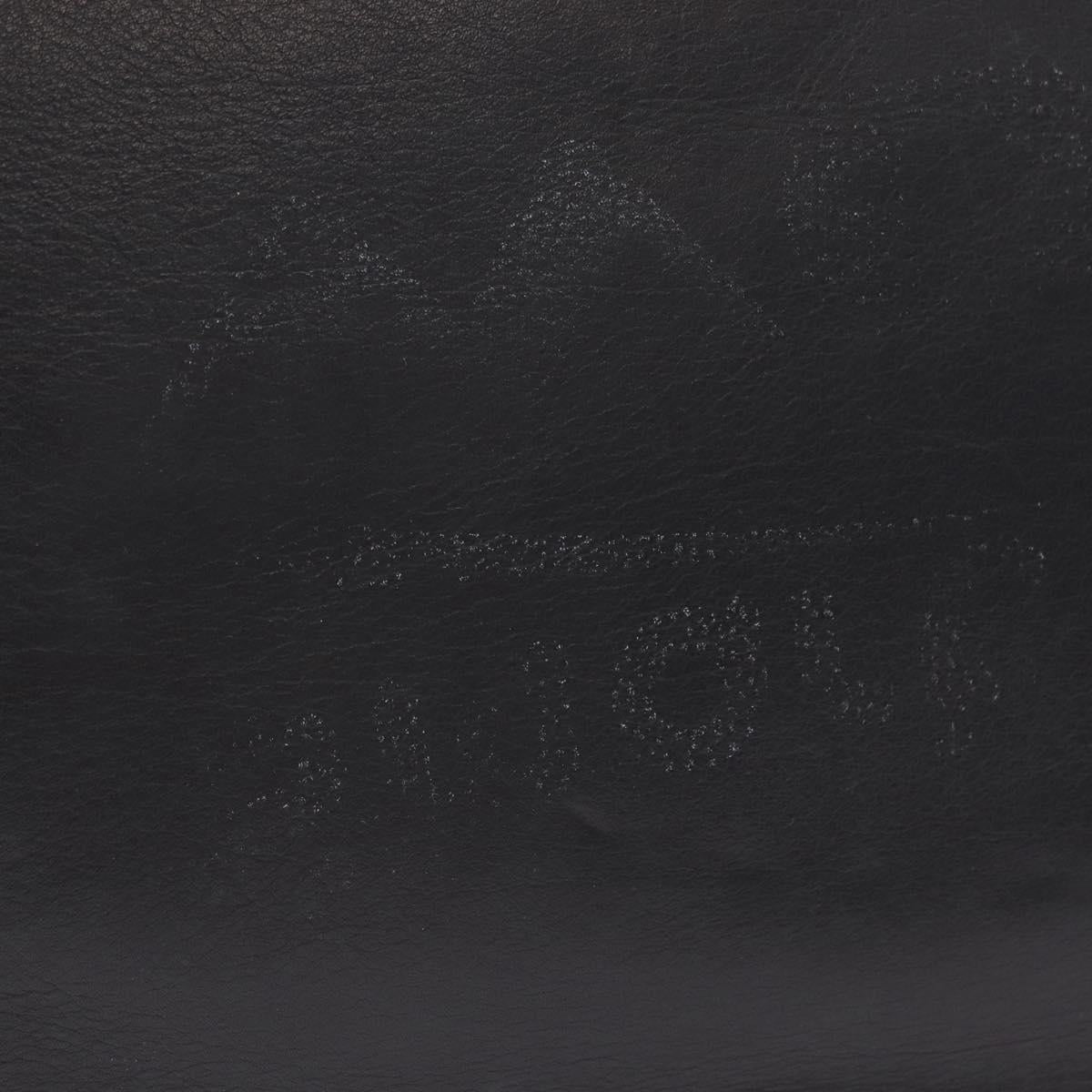 CHANEL Chain Big COCO Mark Tote Bag Lamb Skin Black Gold CC Auth BA15804V