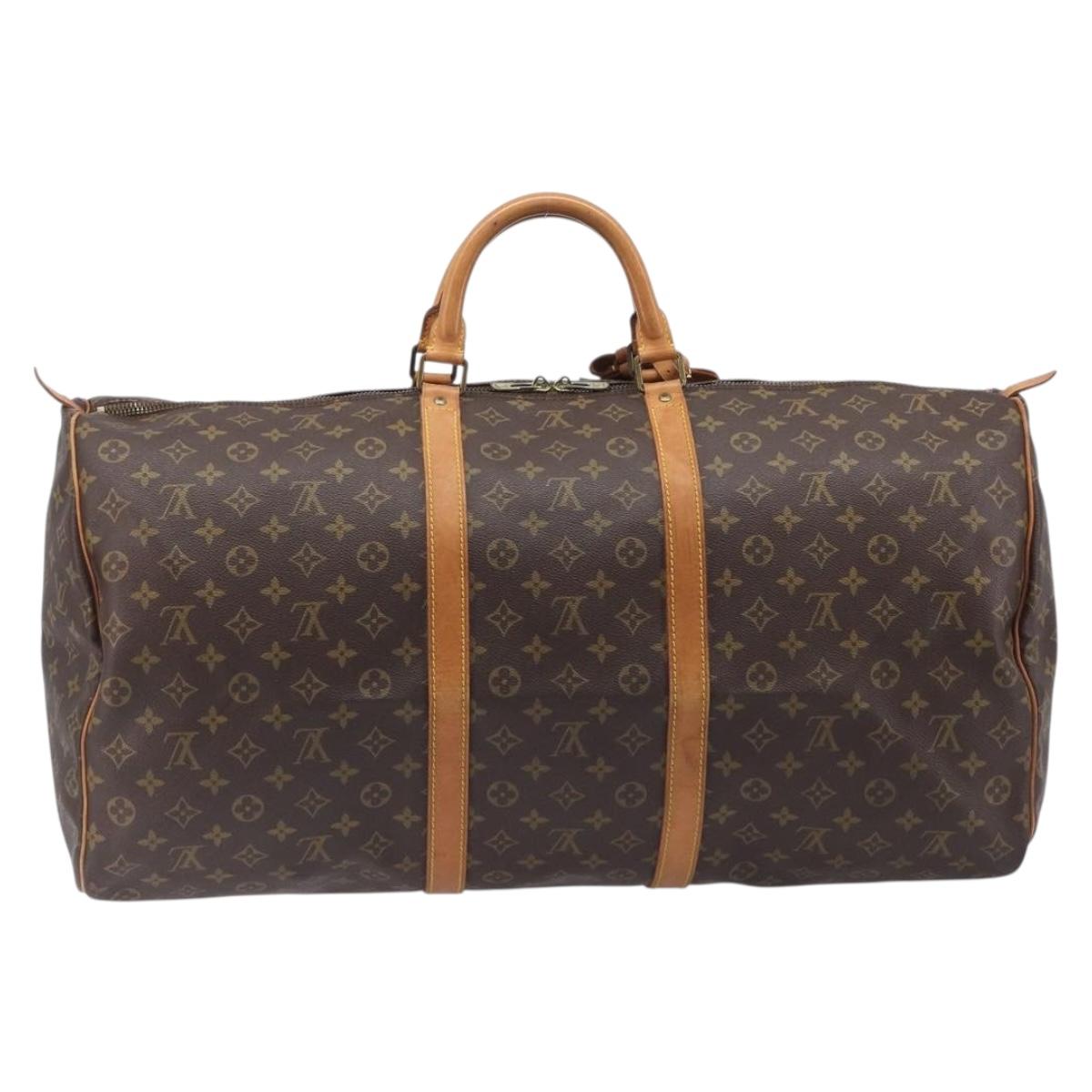 LOUIS VUITTON Monogram Keepall 60 Boston Bag M41422 LV Auth BA15807