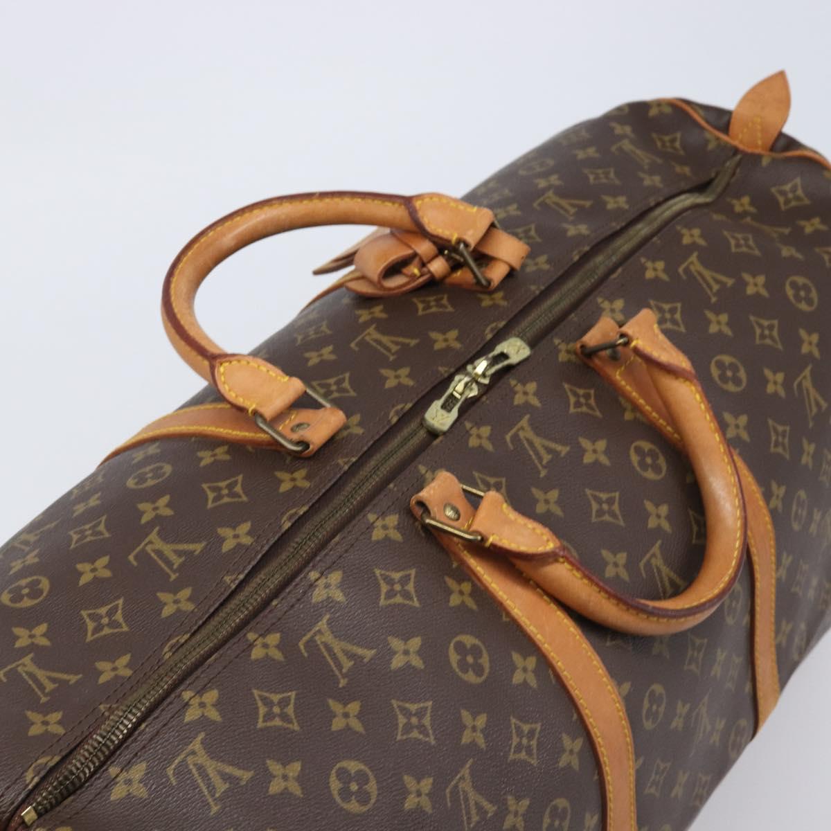 LOUIS VUITTON Monogram Keepall 60 Boston Bag M41422 LV Auth BA15807