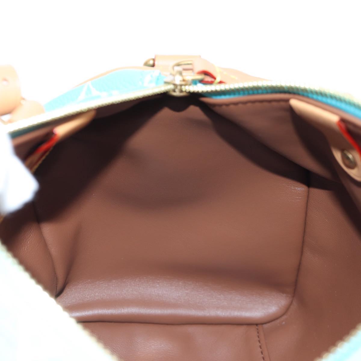 LOUIS VUITTON Speedy P9 Bandouliere 25 Bag Turquoise Blue M11561 Auth BA15809SM