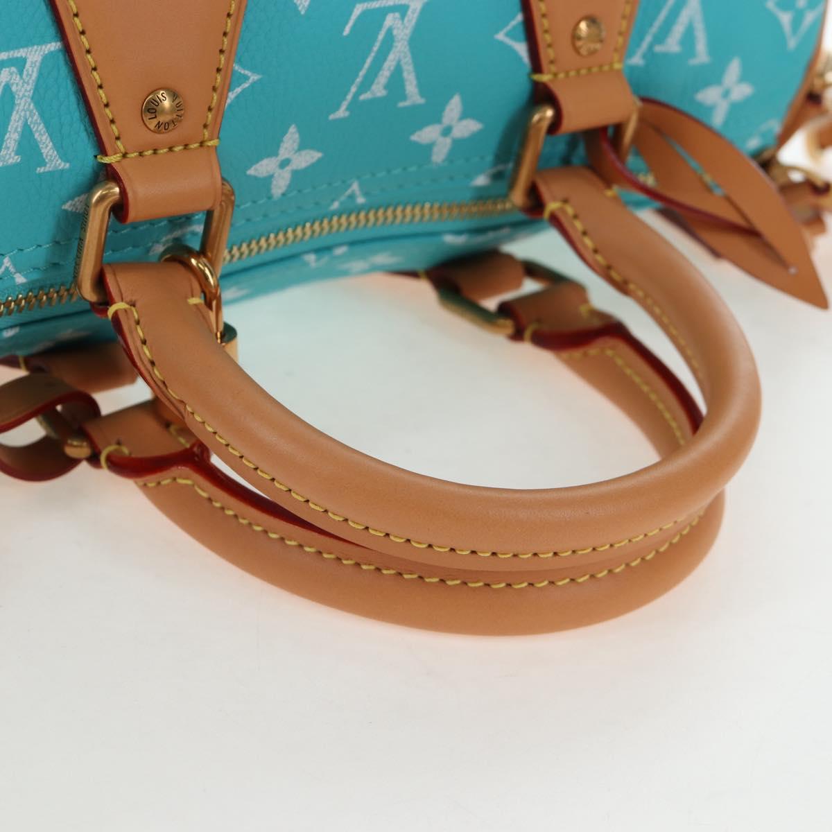 LOUIS VUITTON Speedy P9 Bandouliere 25 Bag Turquoise Blue M11561 Auth BA15809SM