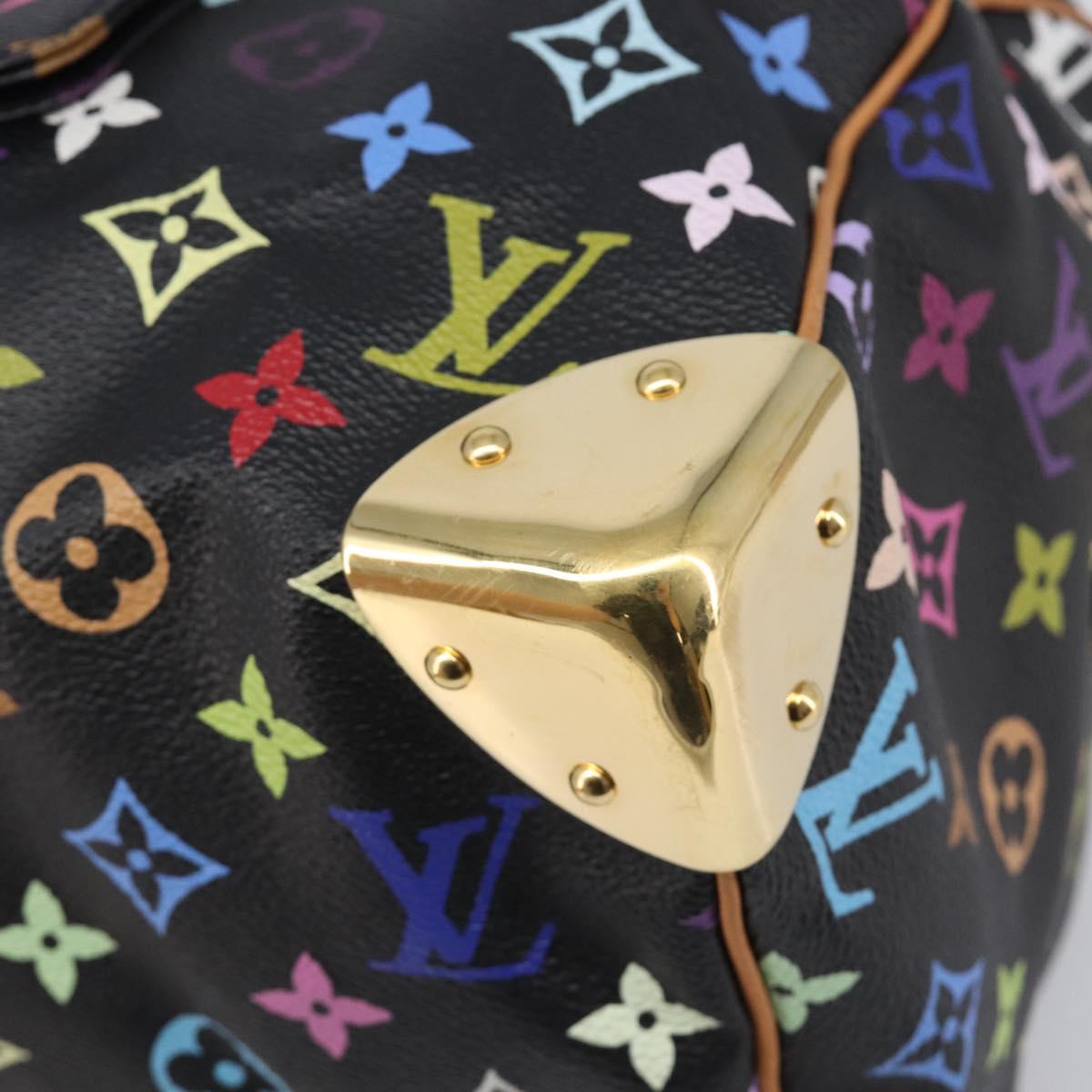 LOUIS VUITTON Monogram Multicolor Speedy 30 Hand Bag Black M92642 Auth BA15811V
