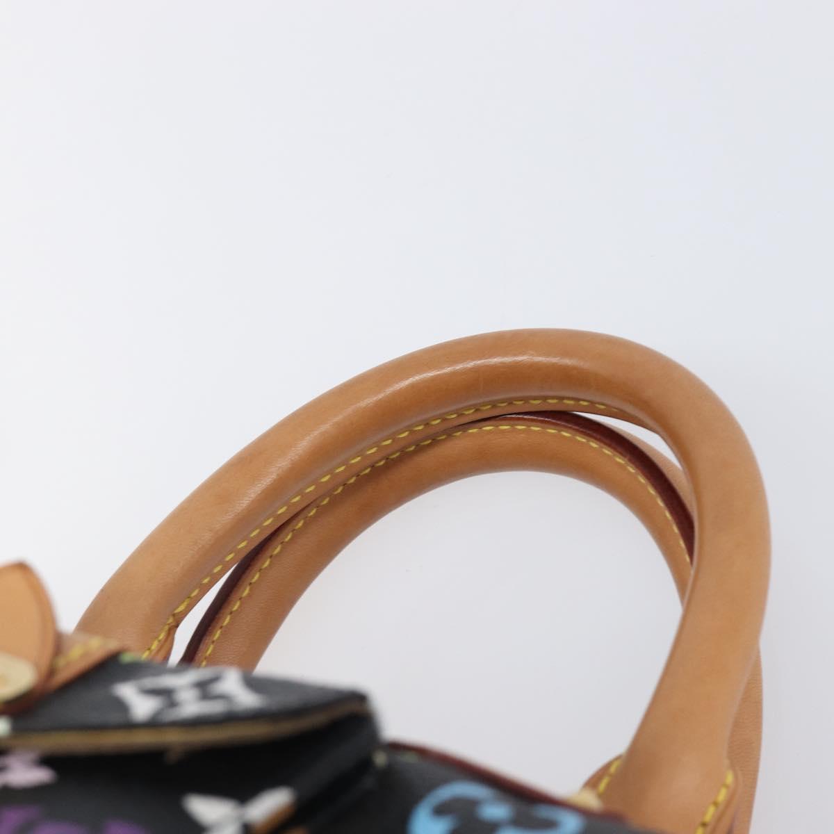 LOUIS VUITTON Monogram Multicolor Speedy 30 Hand Bag Black M92642 Auth BA15811V