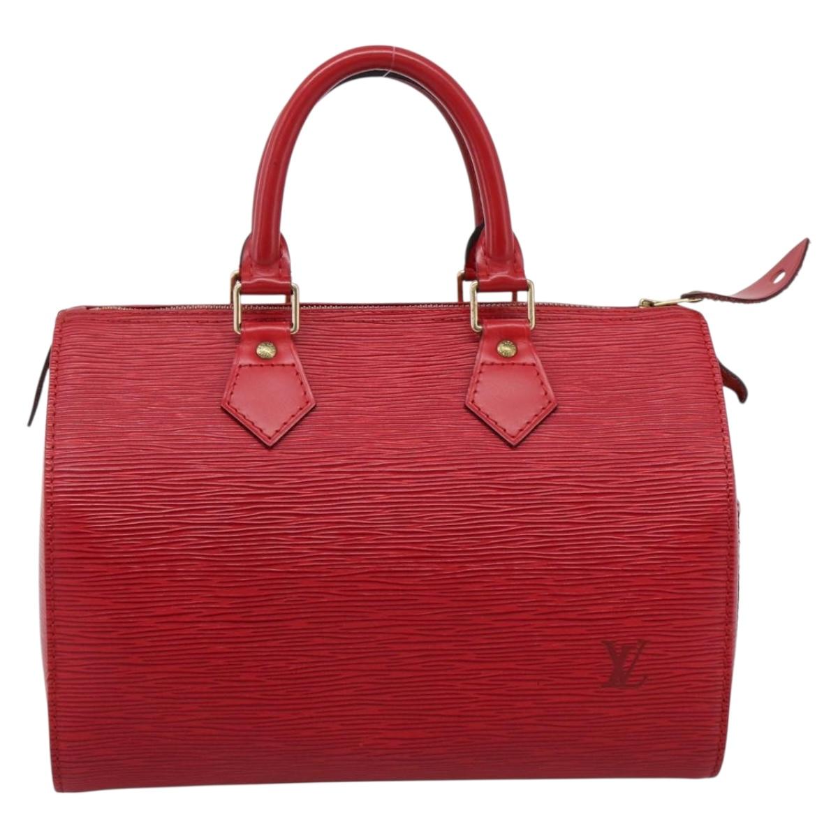 LOUIS VUITTON Epi Speedy 25 Hand Bag Castilian Red M43017 LV Auth BA15812V