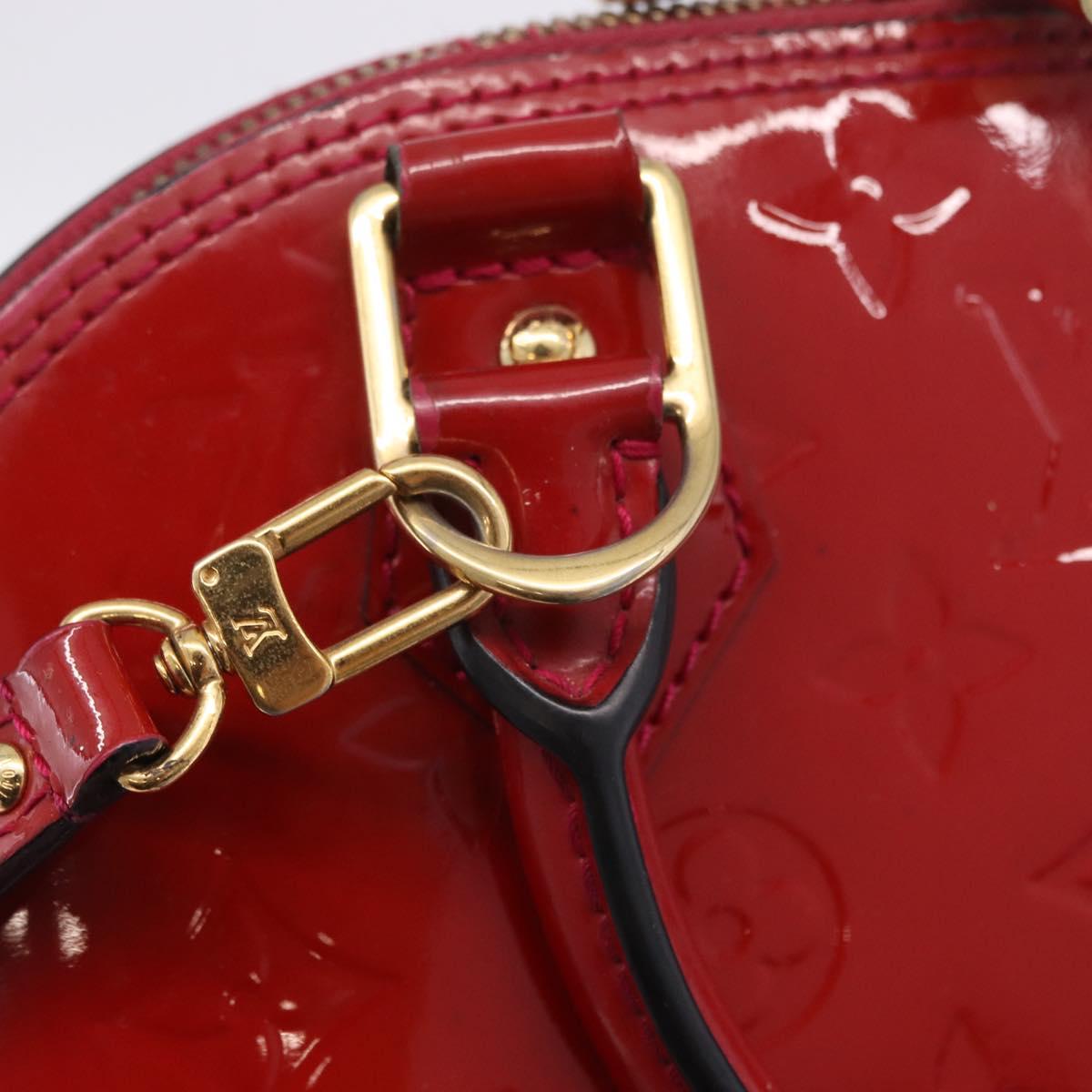 LOUIS VUITTON Monogram Vernis Alma BB Bag 2way Red Slys M90174 Auth BA15815A