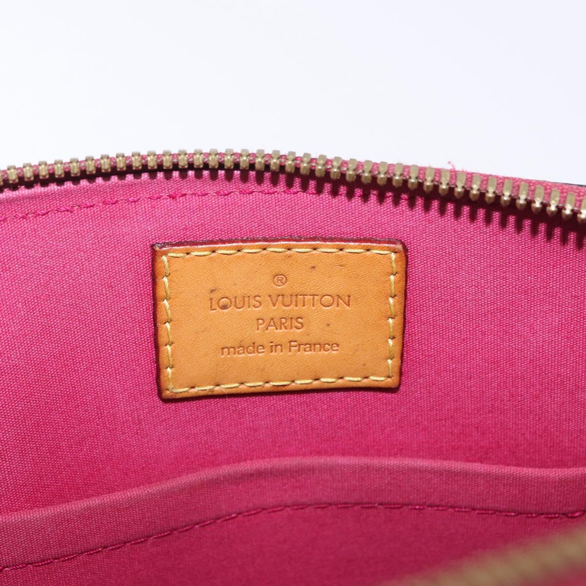 LOUIS VUITTON Monogram Vernis Alma BB Bag 2way Red Slys M90174 Auth BA15815A