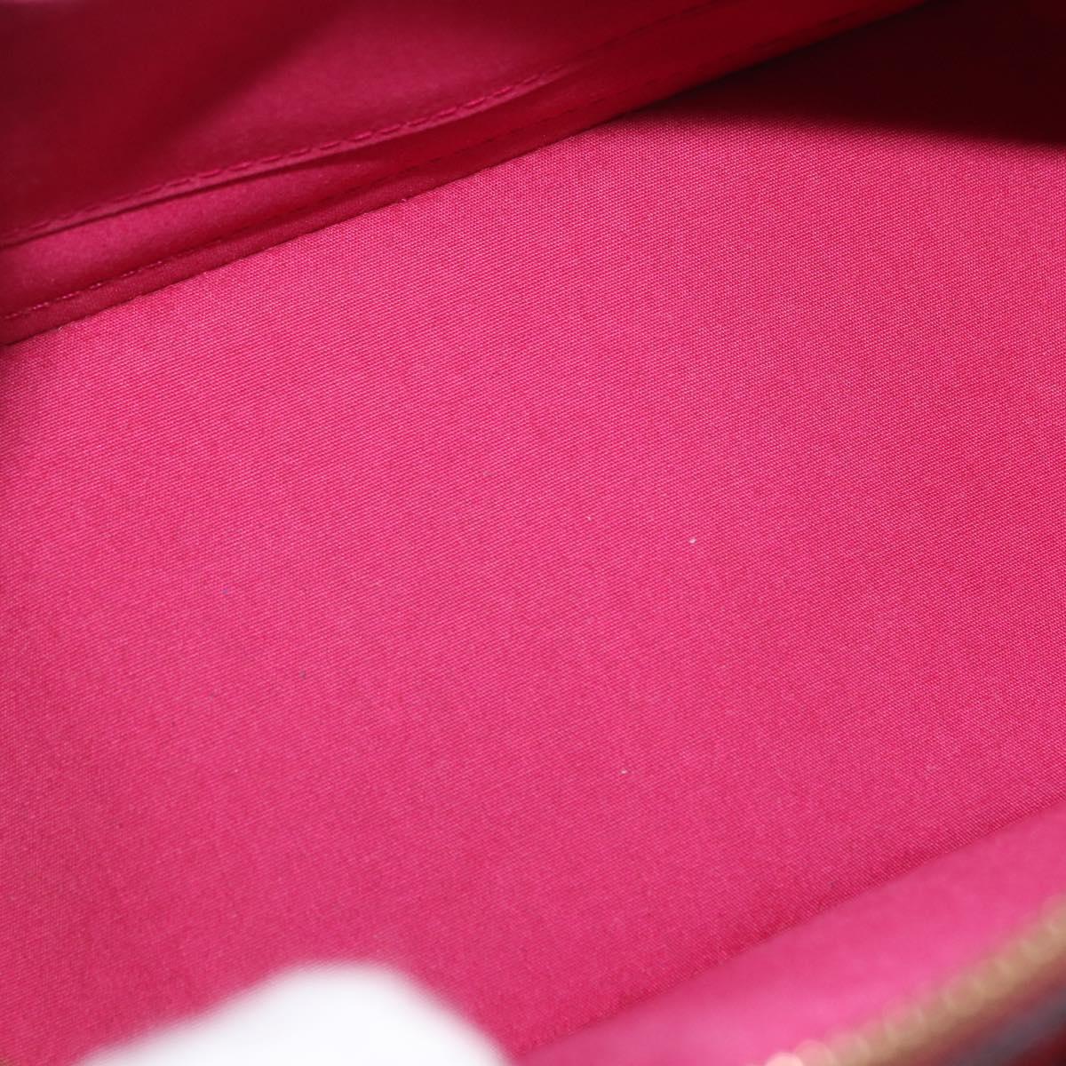 LOUIS VUITTON Monogram Vernis Alma BB Bag 2way Red Slys M90174 Auth BA15815A