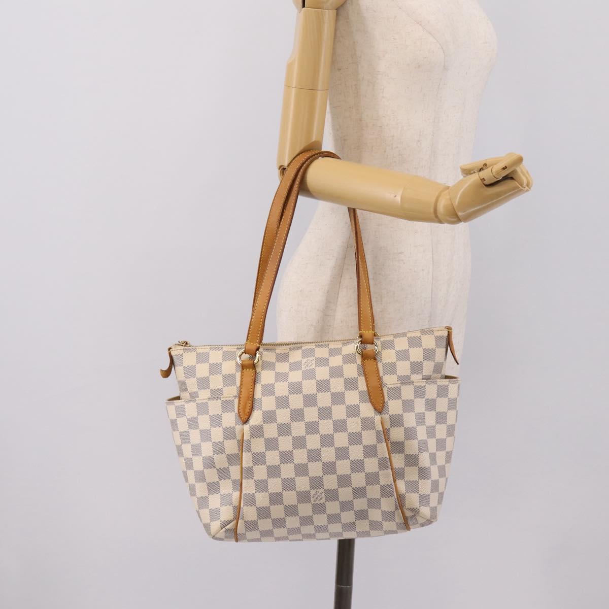 LOUIS VUITTON Damier Azur Totally PM Tote Bag N41280 LV Auth BA15820