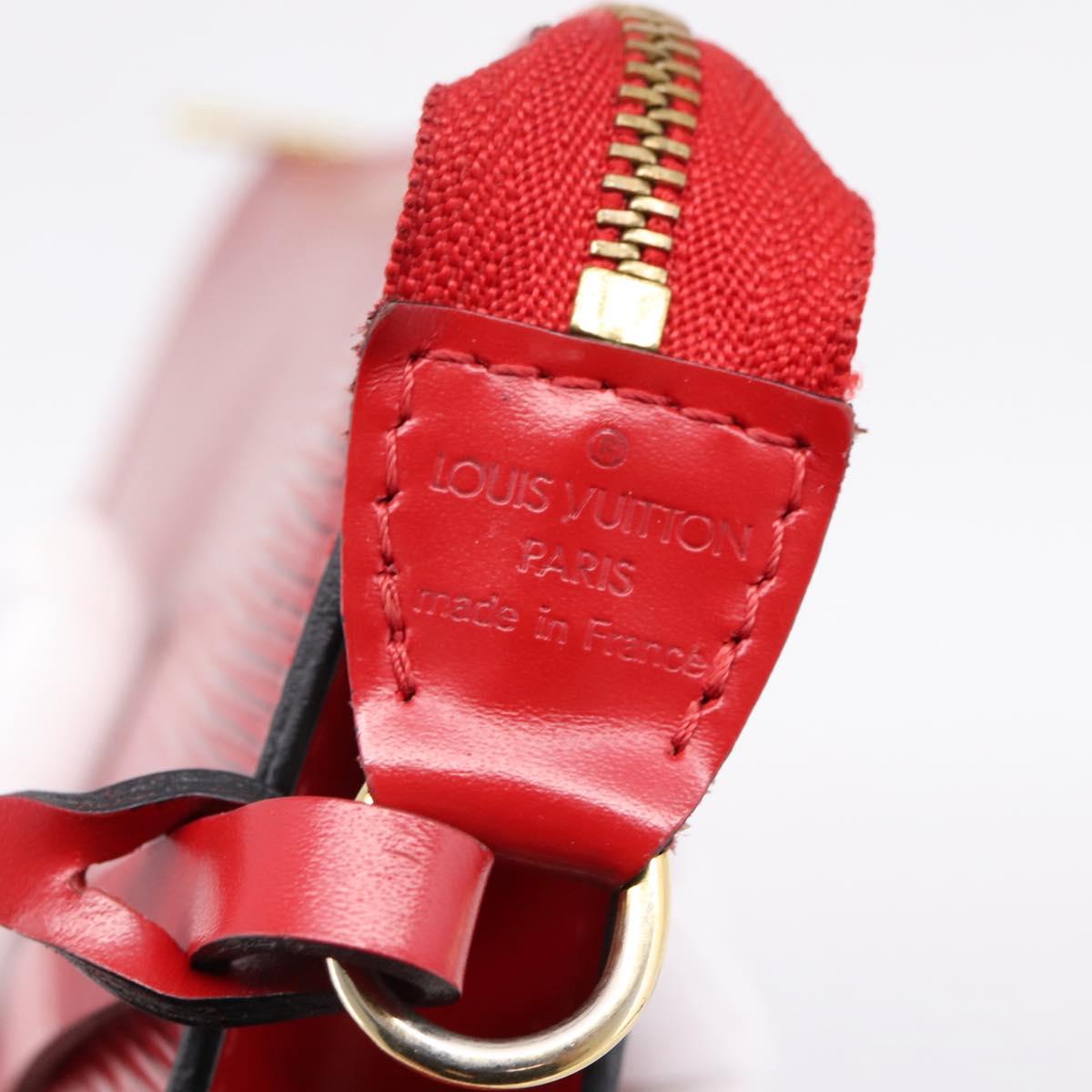 LOUIS VUITTON Epi Pochette Accessoires Pouch Red M52947 LV Auth BA15823A