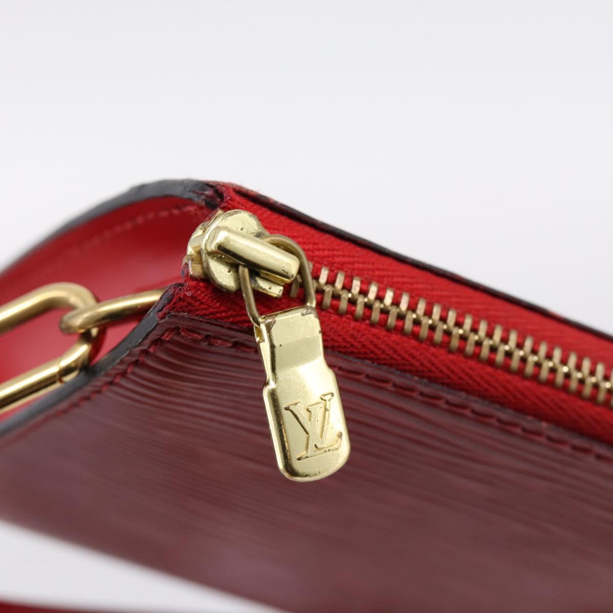 LOUIS VUITTON Epi Pochette Accessoires Pouch Red M52947 LV Auth BA15823A