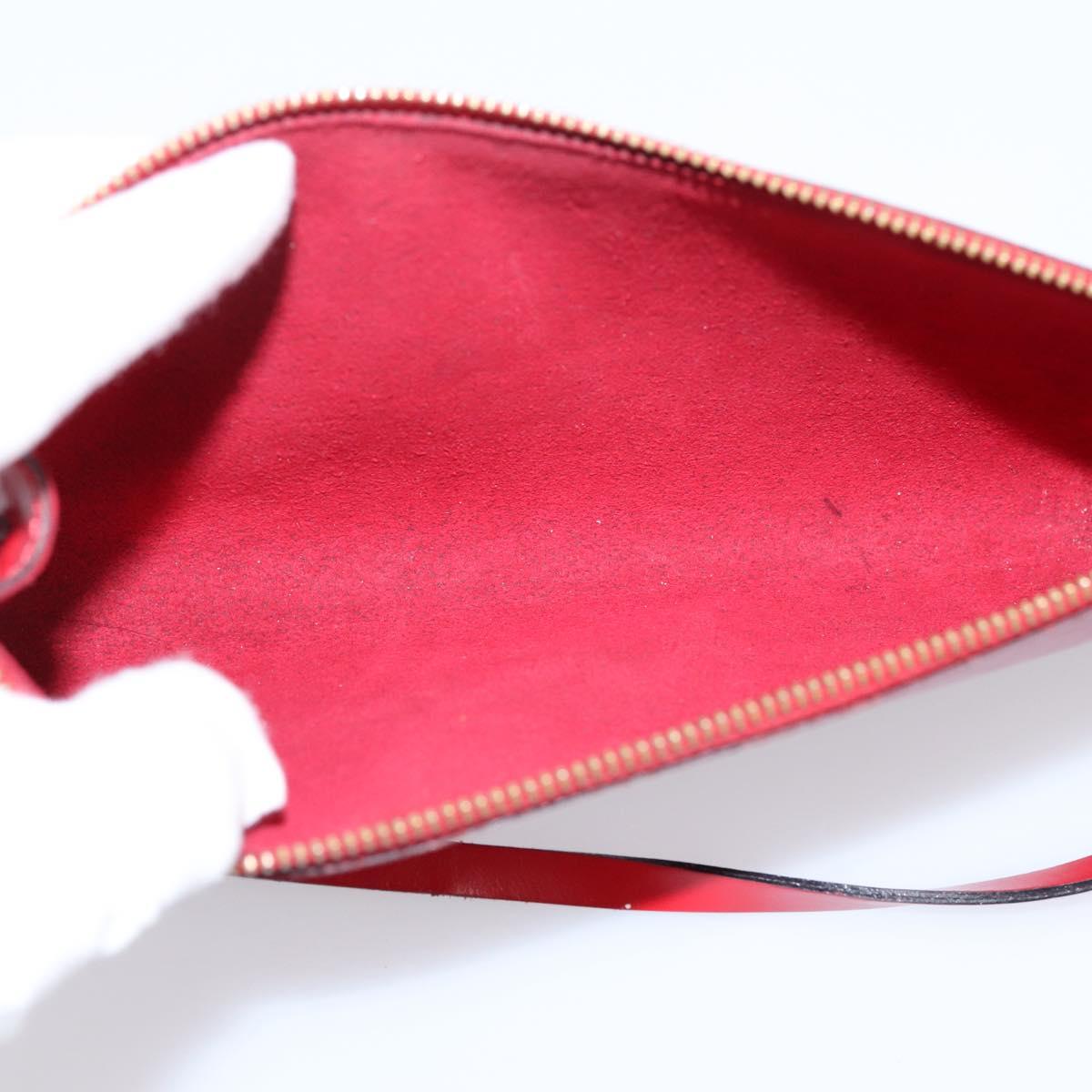 LOUIS VUITTON Epi Pochette Accessoires Pouch Red M52947 LV Auth BA15823A