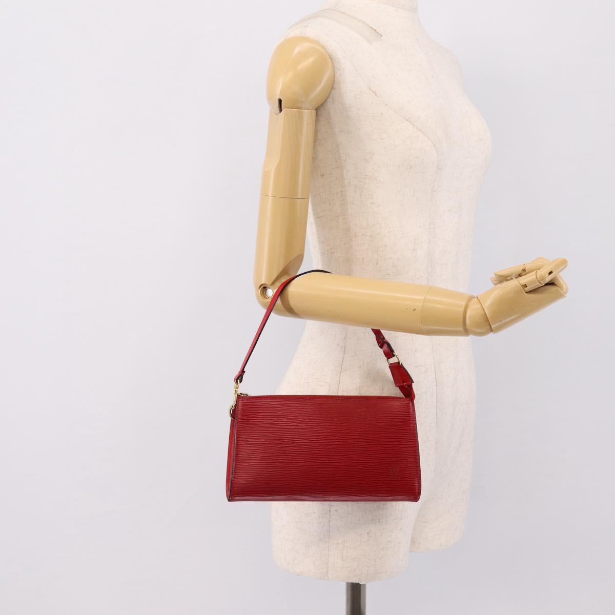 LOUIS VUITTON Epi Pochette Accessoires Pouch Red M52947 LV Auth BA15823A