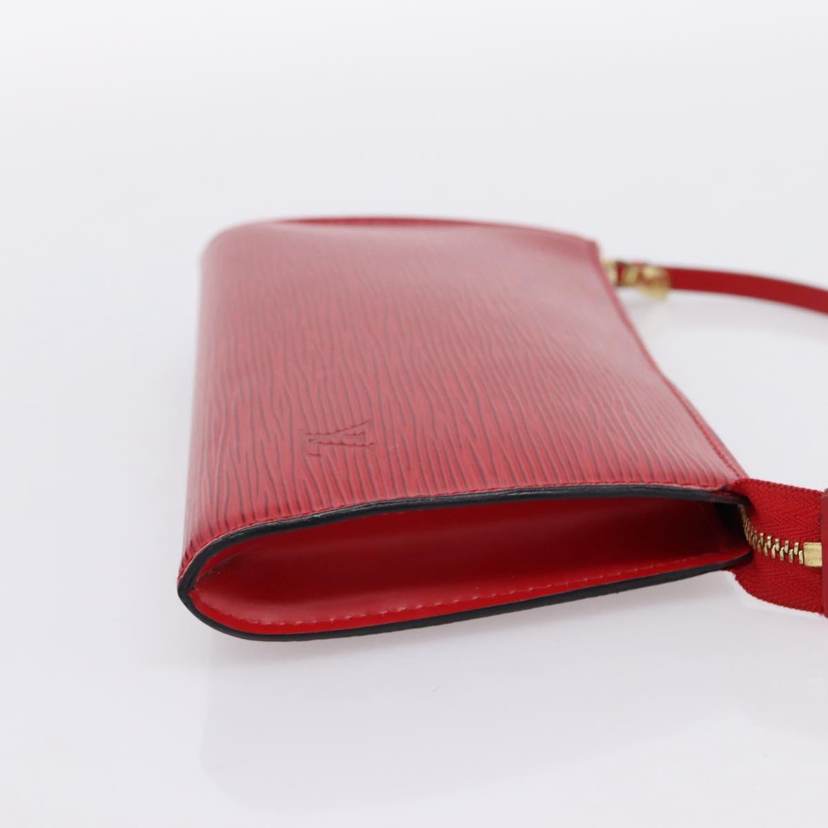 LOUIS VUITTON Epi Pochette Accessoires Pouch Red M52947 LV Auth BA15823A