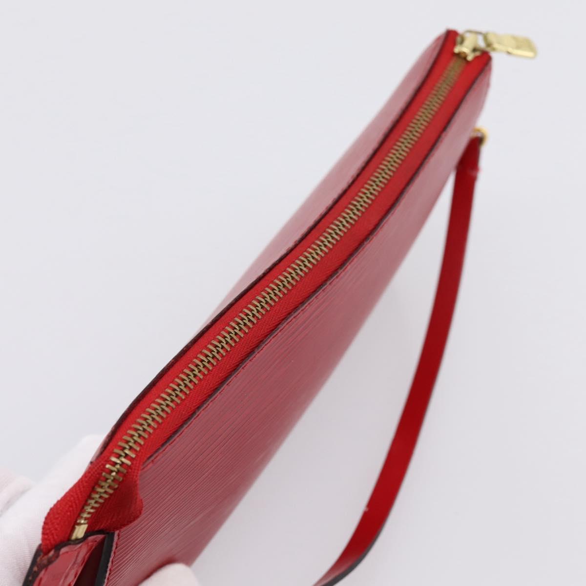 LOUIS VUITTON Epi Pochette Accessoires Pouch Red M52947 LV Auth BA15823A