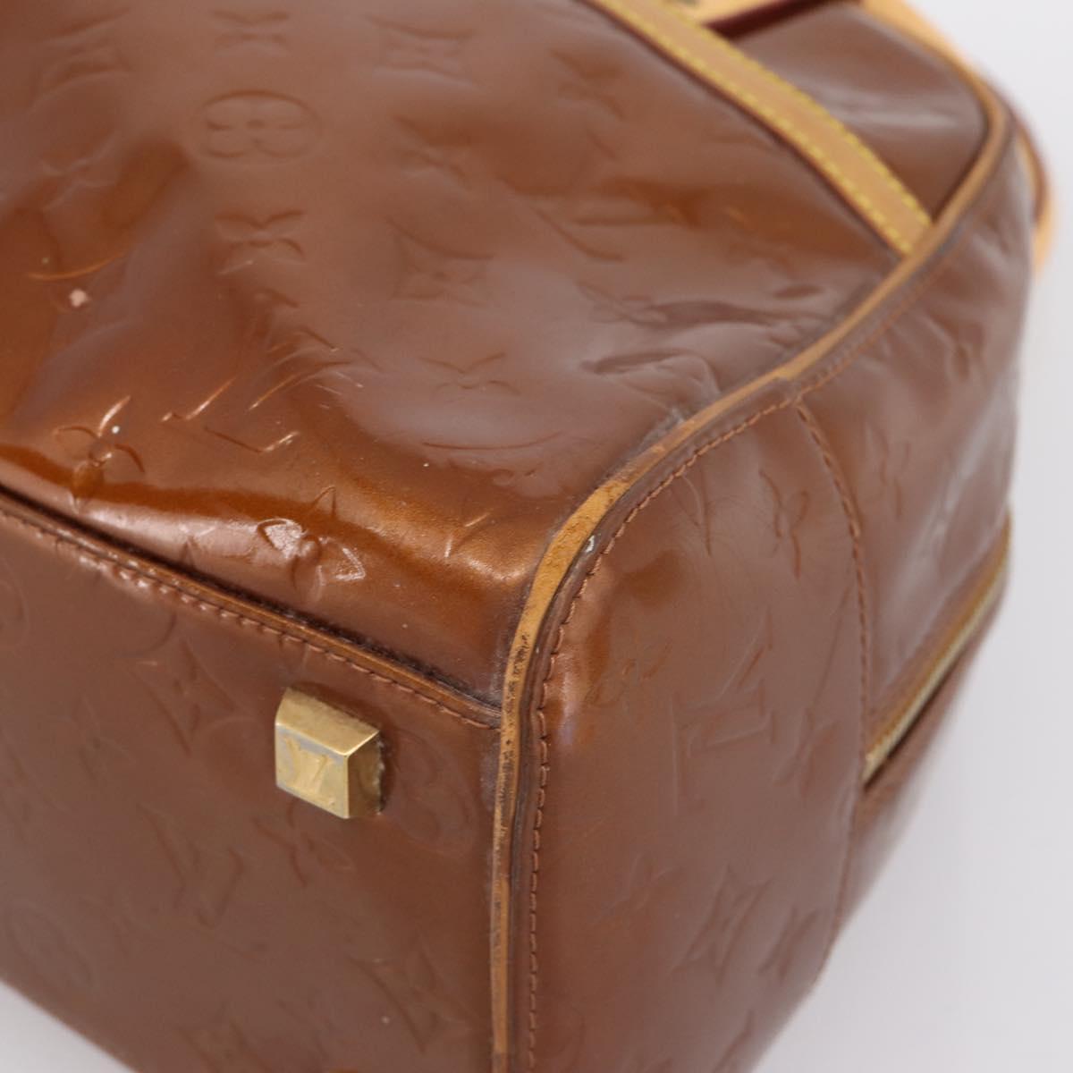 LOUIS VUITTON Monogram Vernis Tompkins Square Bag Bronze M91103 LV Auth BA15825