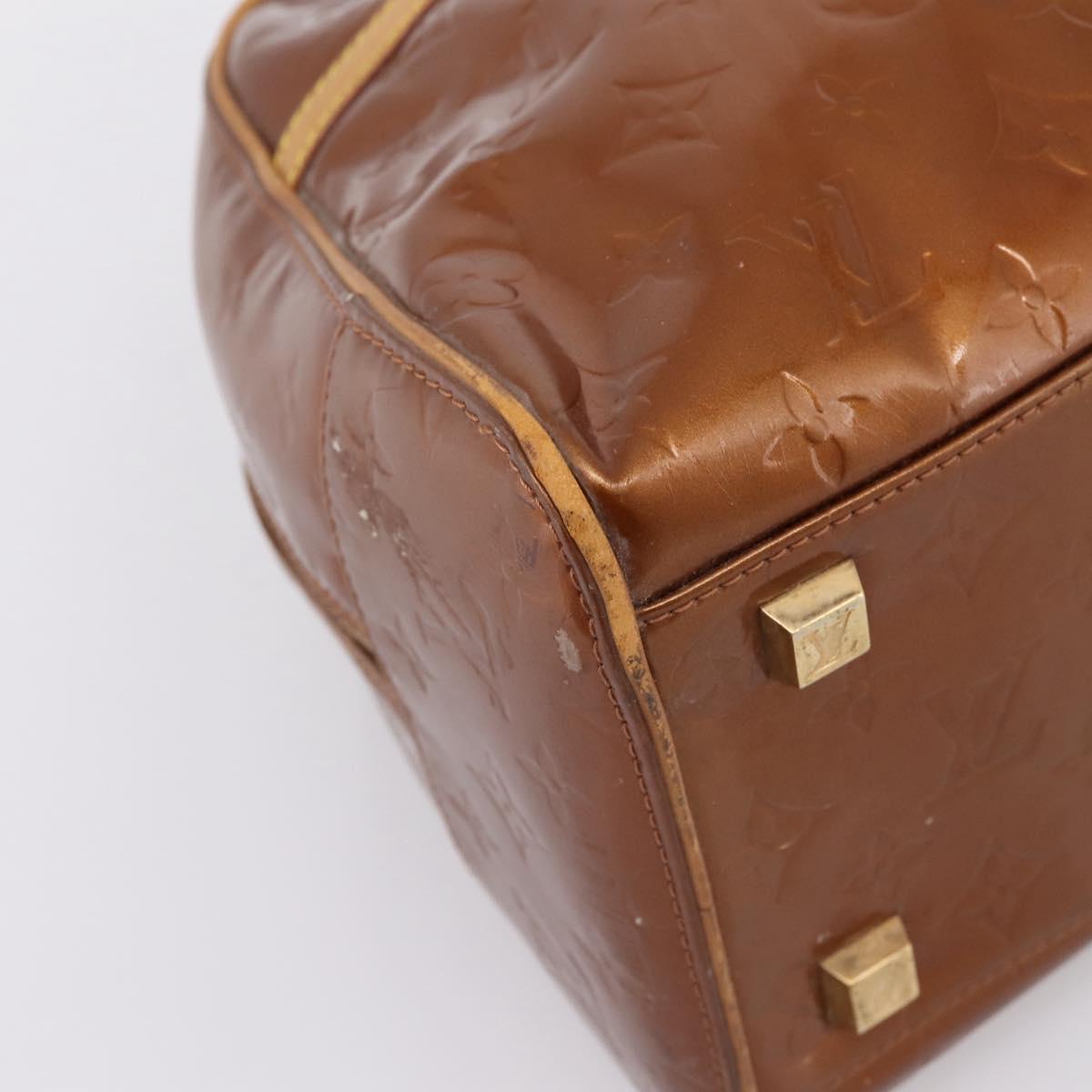 LOUIS VUITTON Monogram Vernis Tompkins Square Bag Bronze M91103 LV Auth BA15825