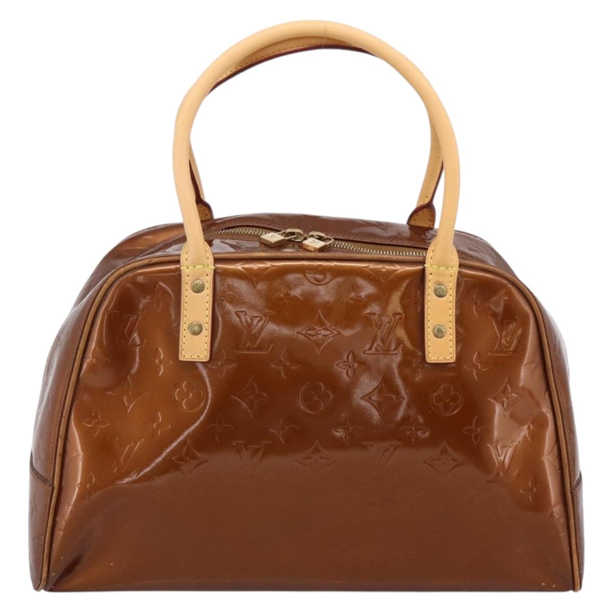 LOUIS VUITTON Monogram Vernis Tompkins Square Bag Bronze M91103 LV Auth BA15825