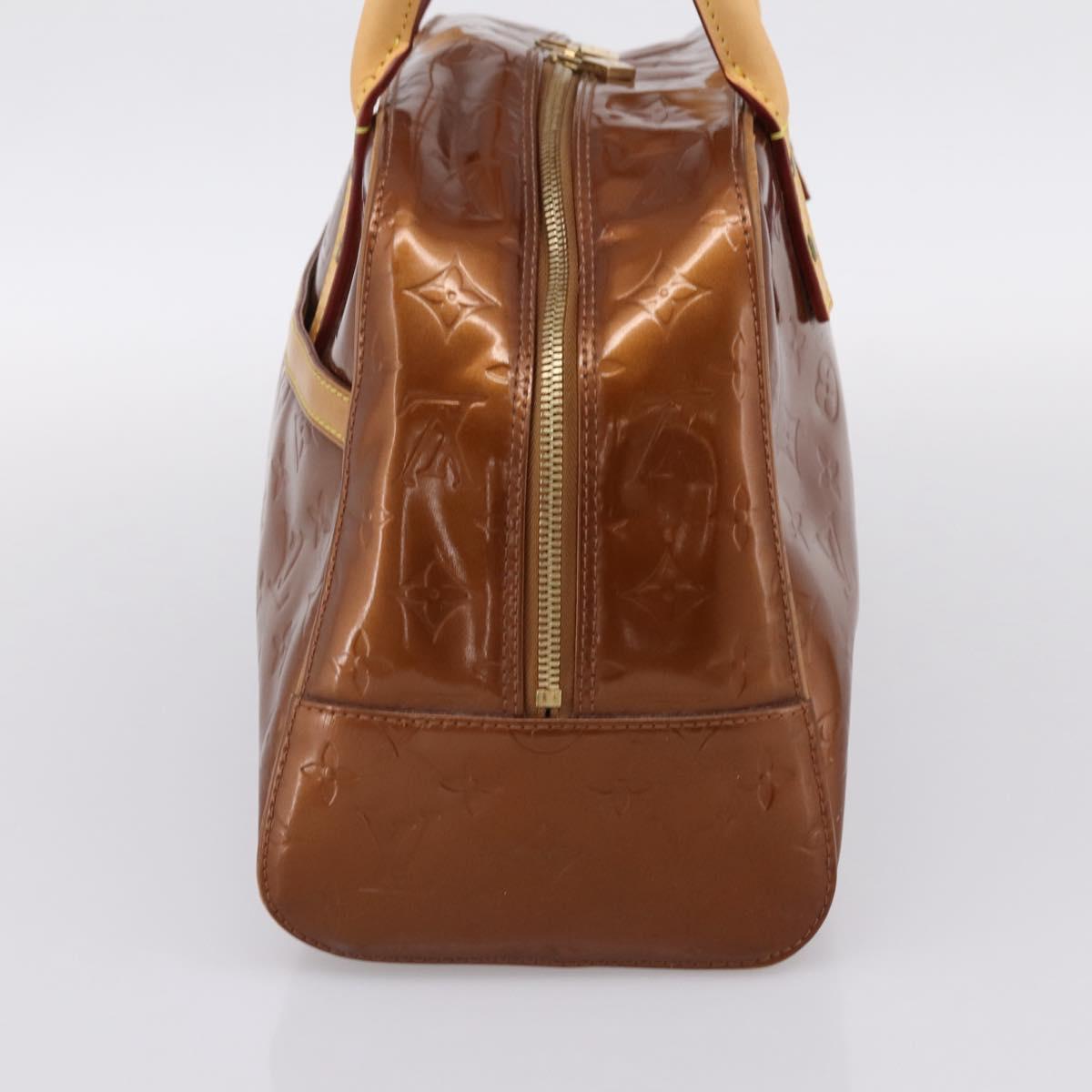 LOUIS VUITTON Monogram Vernis Tompkins Square Bag Bronze M91103 LV Auth BA15825