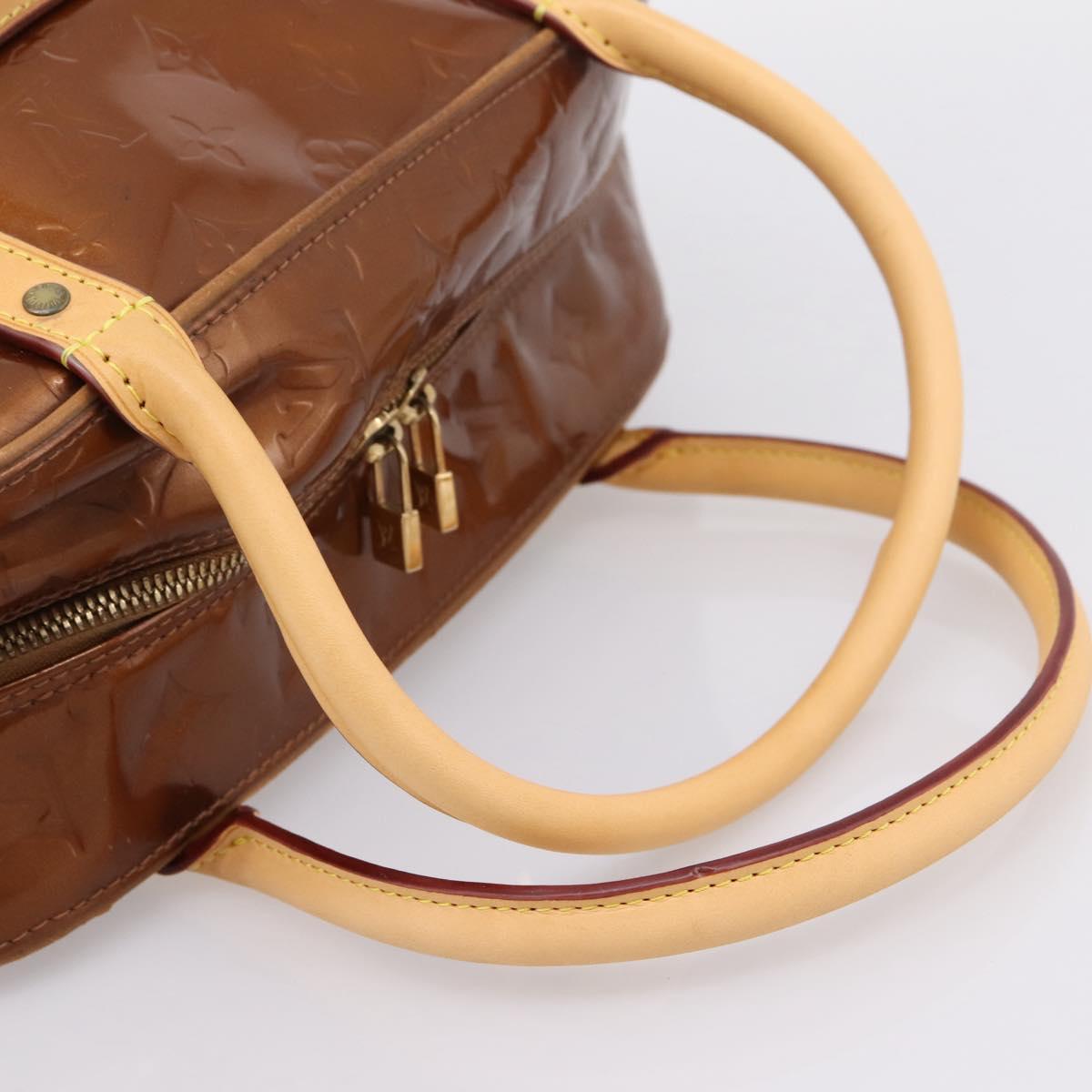 LOUIS VUITTON Monogram Vernis Tompkins Square Bag Bronze M91103 LV Auth BA15825