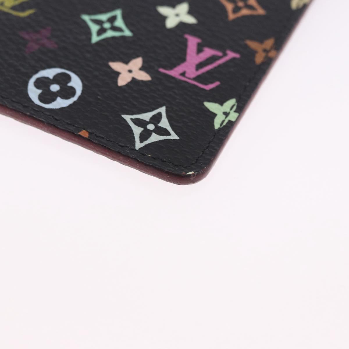 LOUIS VUITTON Monogram Multicolor Etui Hand Mirror Black M92651 LV Auth BA15826