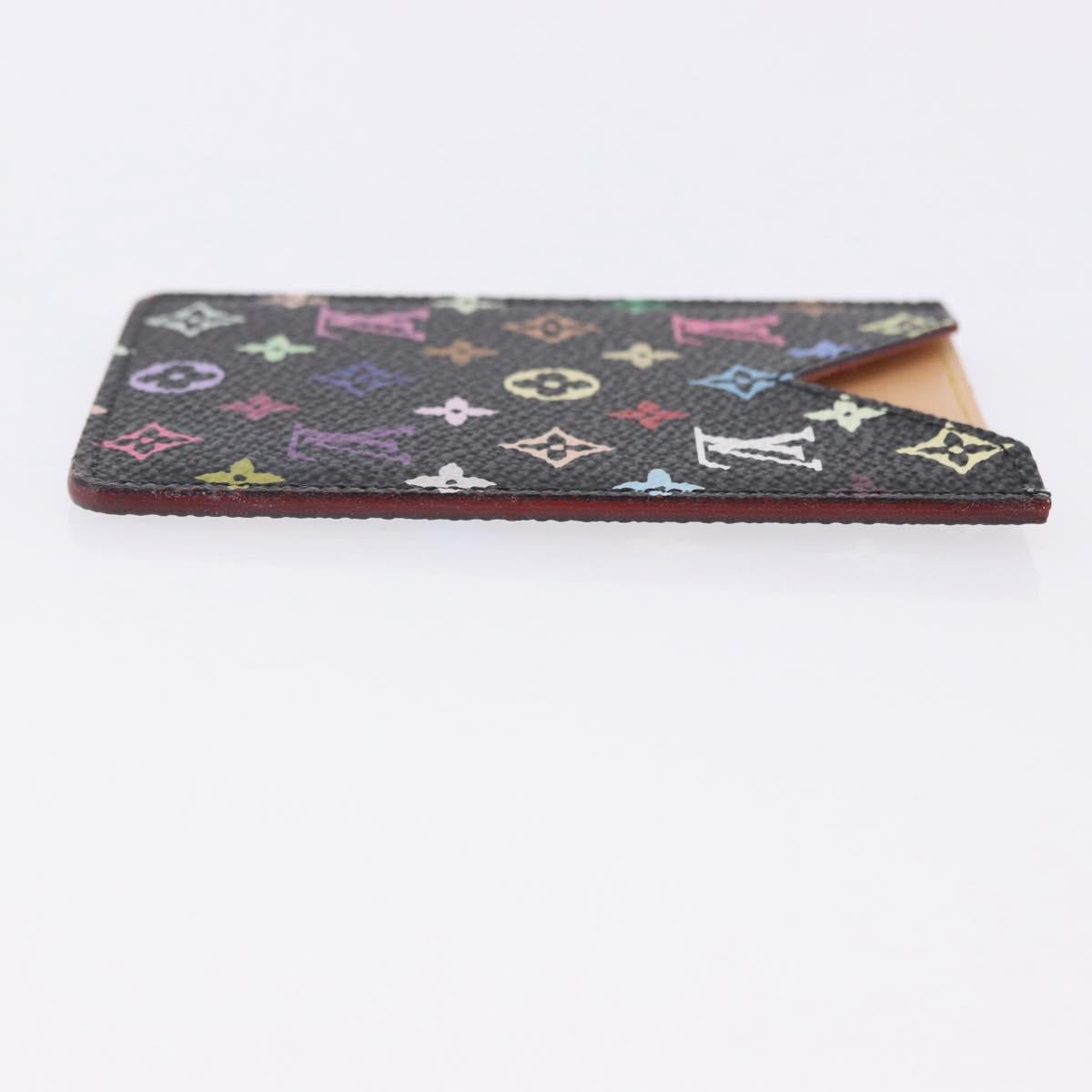 LOUIS VUITTON Monogram Multicolor Etui Hand Mirror Black M92651 LV Auth BA15826
