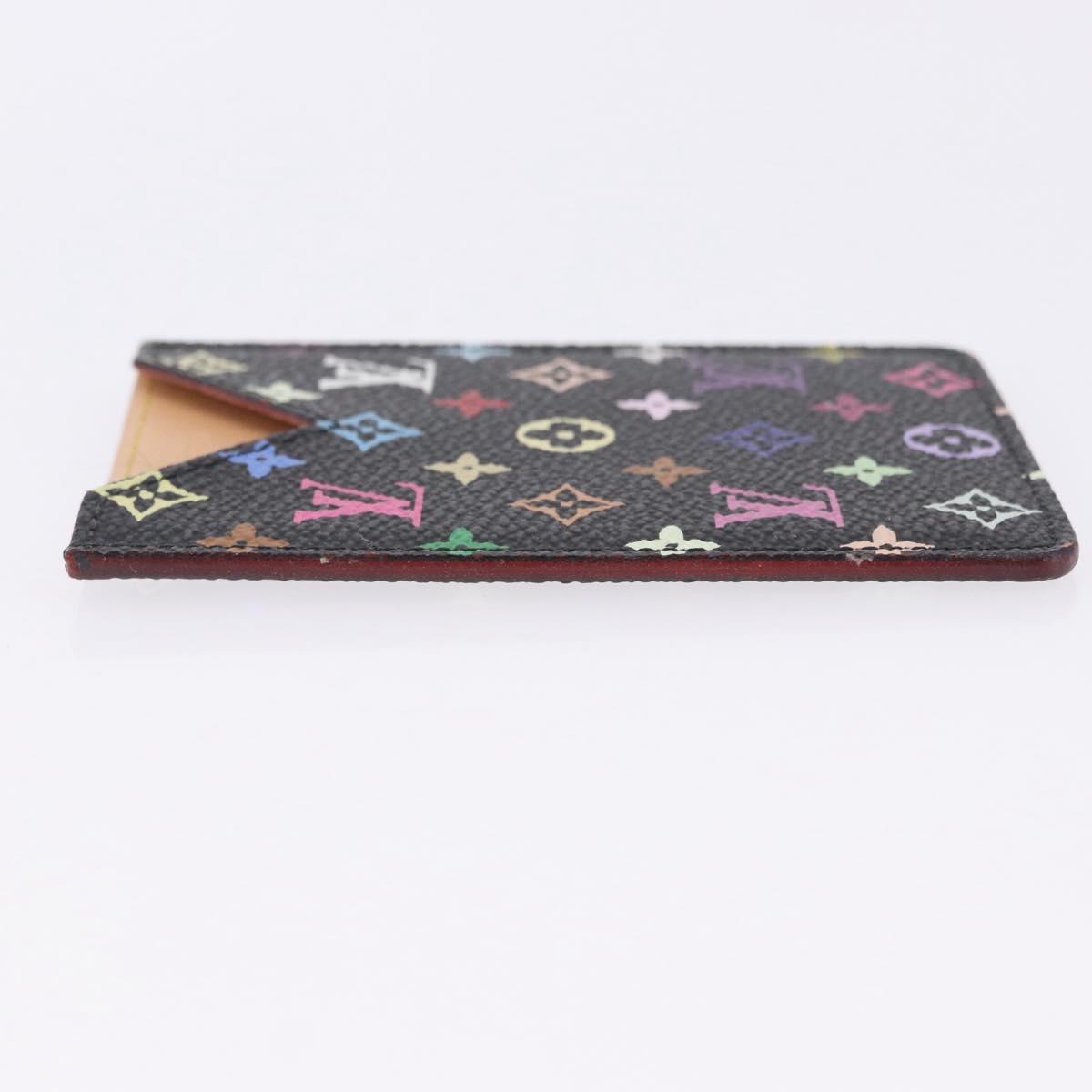LOUIS VUITTON Monogram Multicolor Etui Hand Mirror Black M92651 LV Auth BA15826