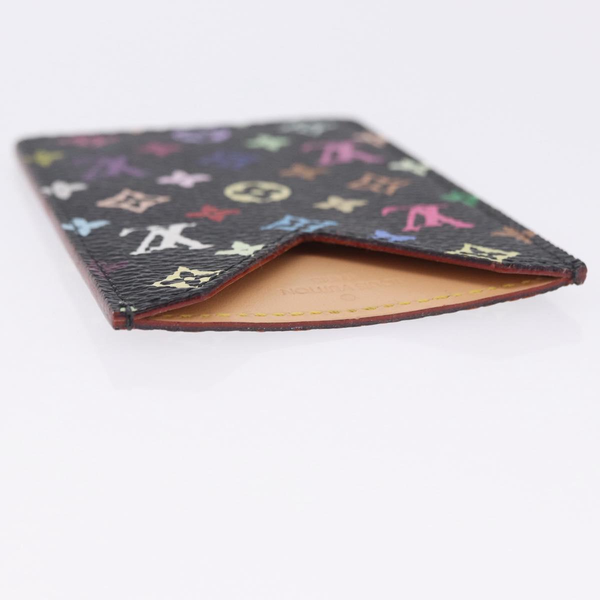 LOUIS VUITTON Monogram Multicolor Etui Hand Mirror Black M92651 LV Auth BA15826