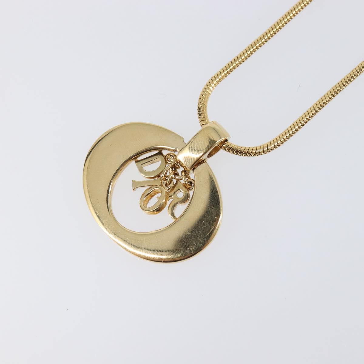 Christian Dior Necklace metal Gold Auth BA15830M
