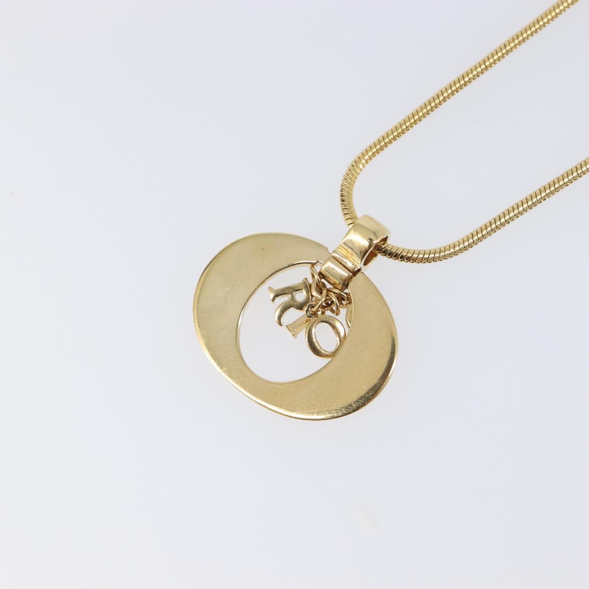 Christian Dior Necklace metal Gold Auth BA15830M