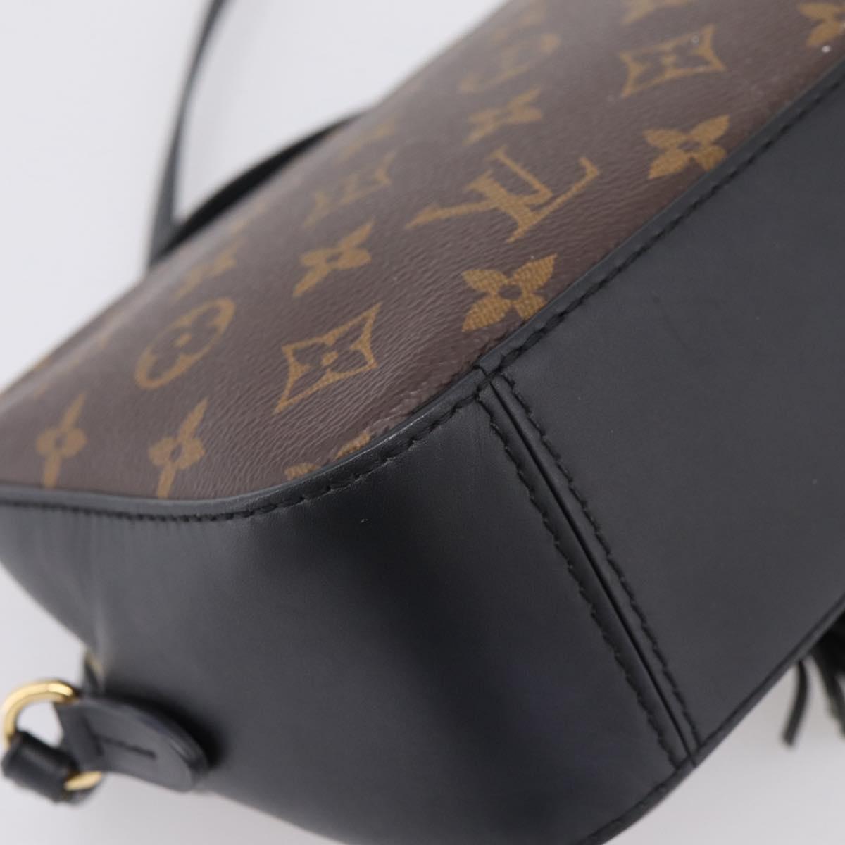 LOUIS VUITTON Monogram Saintonge Shoulder Bag Black M43555 LV Auth BA15837V