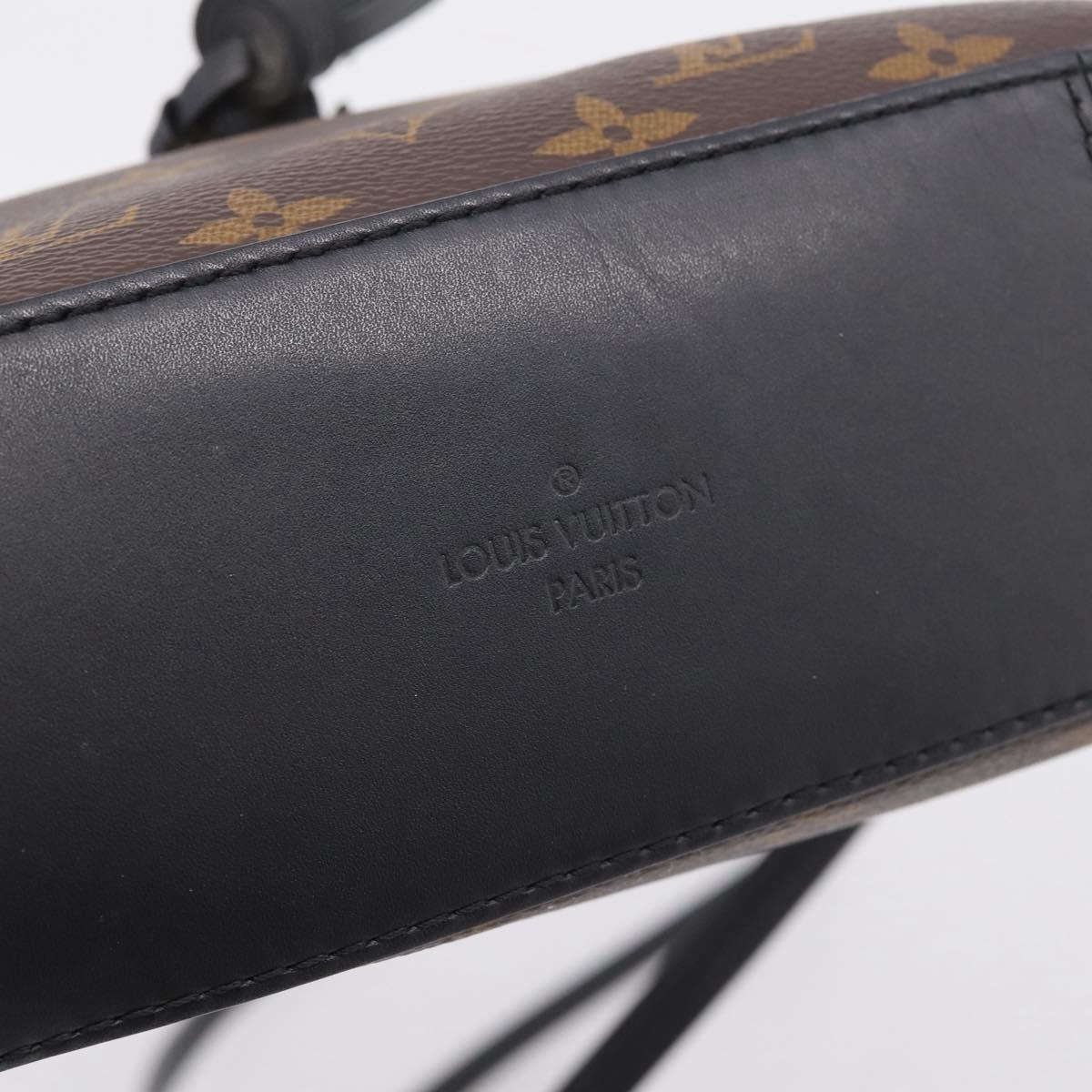 LOUIS VUITTON Monogram Saintonge Shoulder Bag Black M43555 LV Auth BA15837V