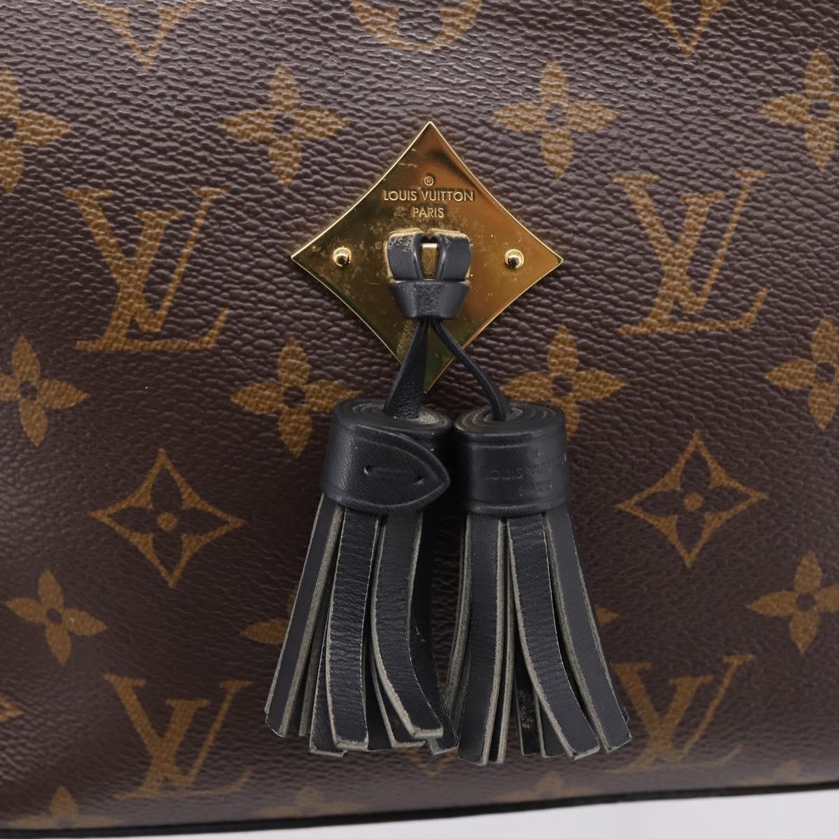 LOUIS VUITTON Monogram Saintonge Shoulder Bag Black M43555 LV Auth BA15837V