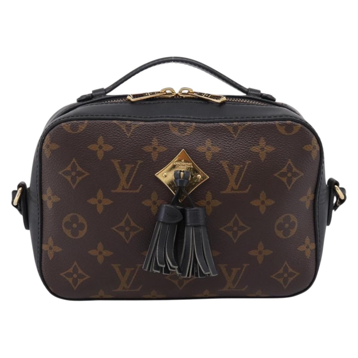 LOUIS VUITTON Monogram Saintonge Shoulder Bag Black M43555 LV Auth BA15837V
