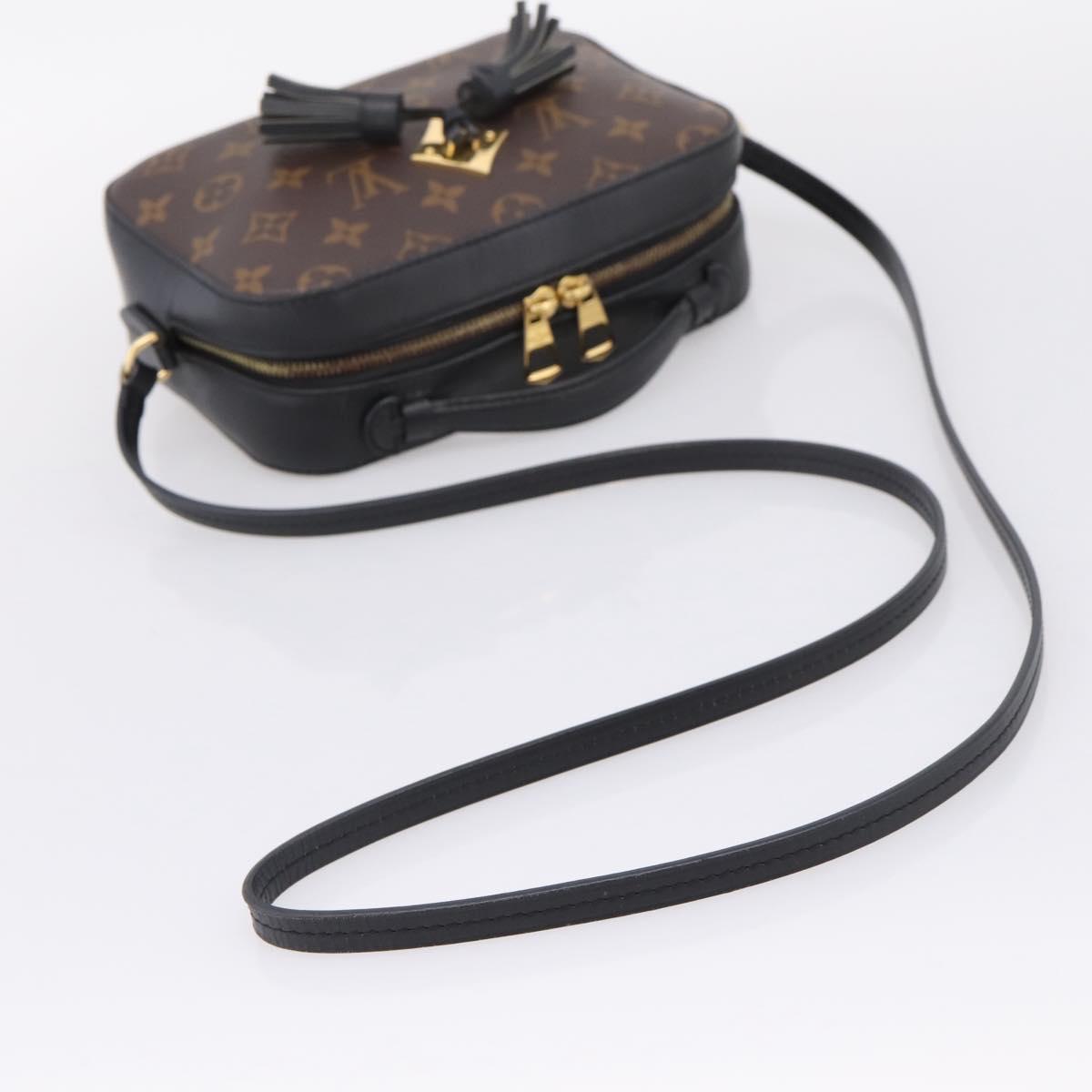 LOUIS VUITTON Monogram Saintonge Shoulder Bag Black M43555 LV Auth BA15837V