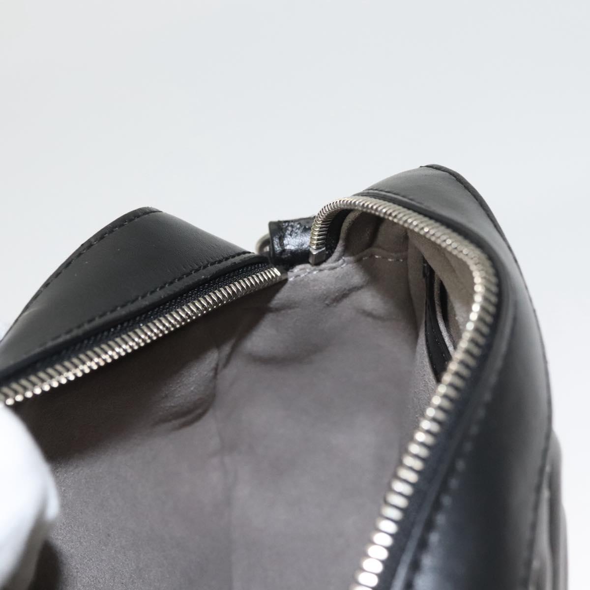 Stella MacCartney Star Chain Shoulder Bag Leather Black Silver Auth BA1584