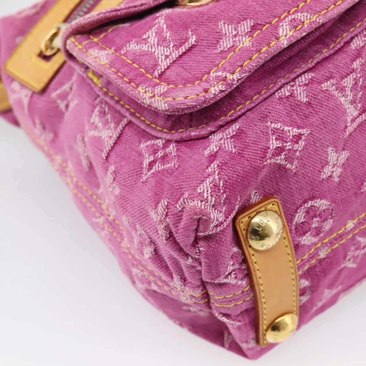 LOUIS VUITTON Monogram Denim Buggy PM Bag Fuchsia pink M95212 LV Auth BA15845SAV
