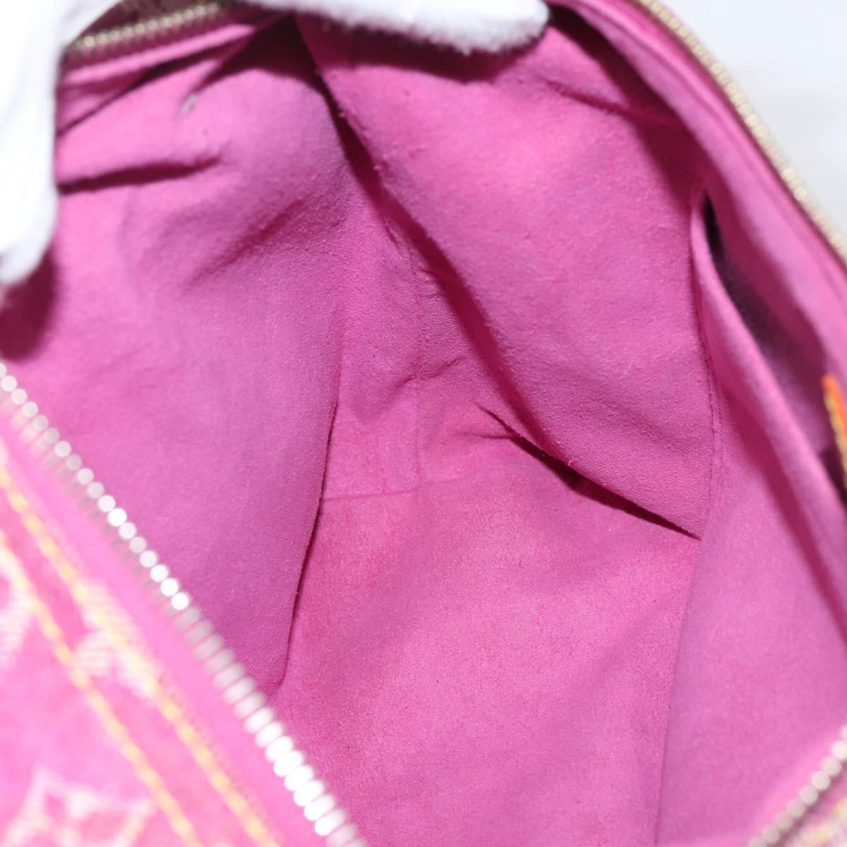 LOUIS VUITTON Monogram Denim Buggy PM Bag Fuchsia pink M95212 LV Auth BA15845SAV