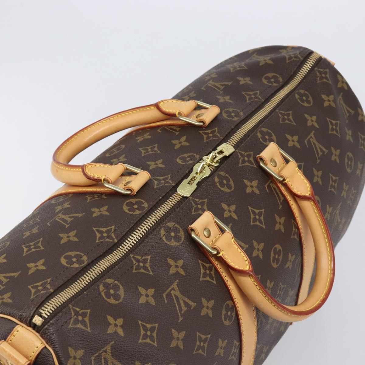 LOUIS VUITTON Monogram Keepall Bandouliere 45 Boston Bag M41418 LV Auth BA15849A