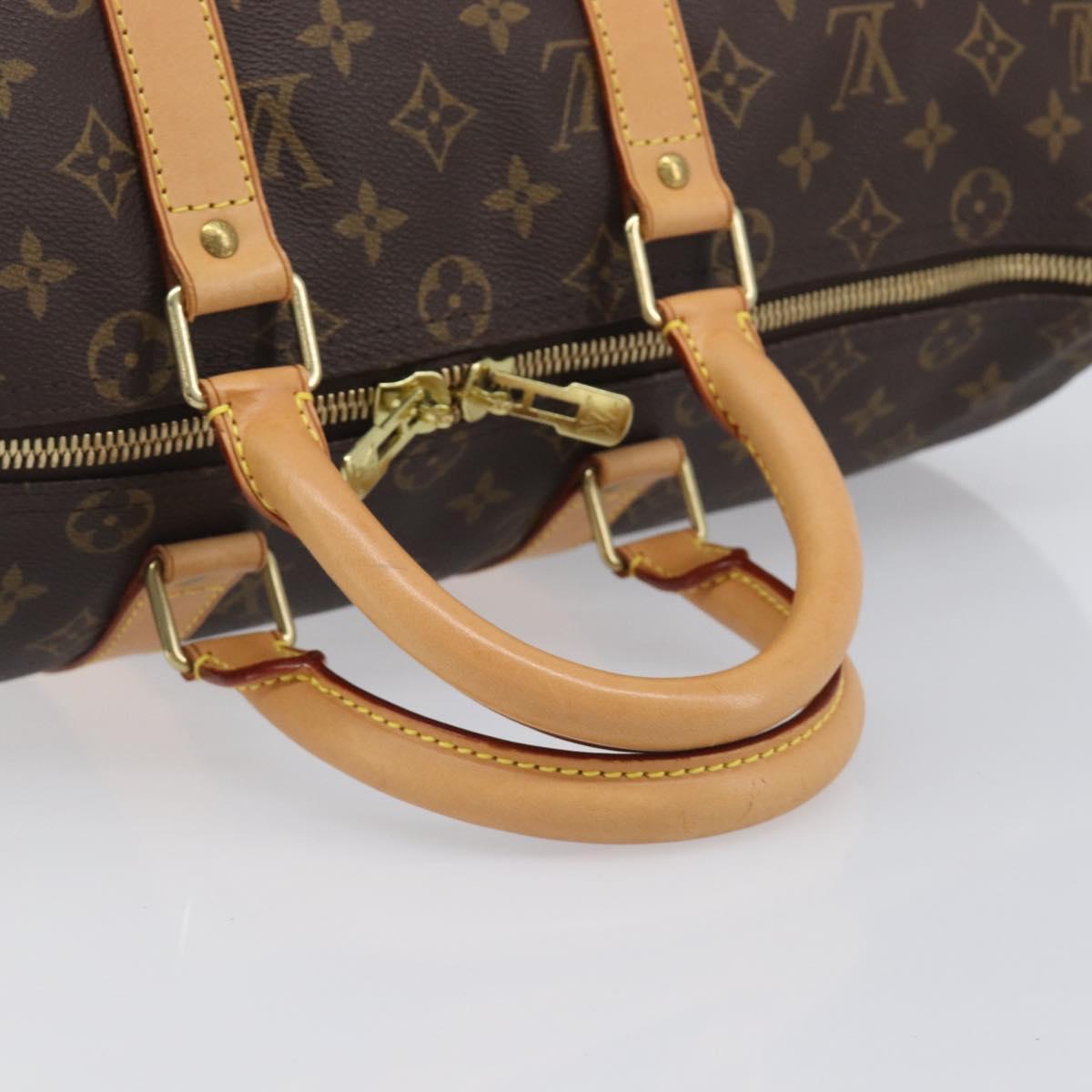 LOUIS VUITTON Monogram Keepall Bandouliere 45 Boston Bag M41418 LV Auth BA15849A